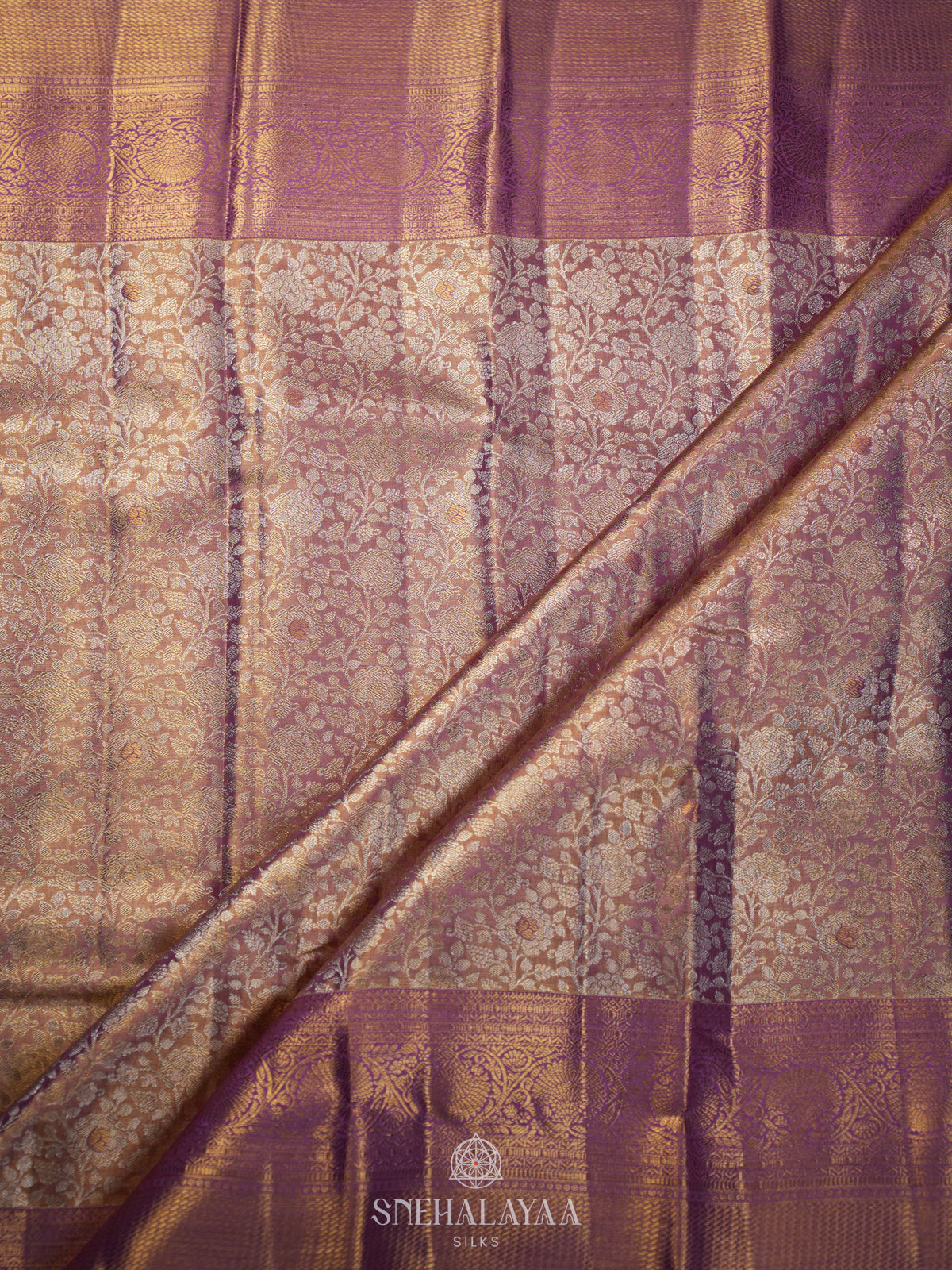 Mauve Pink Kanjivaram Silk Saree