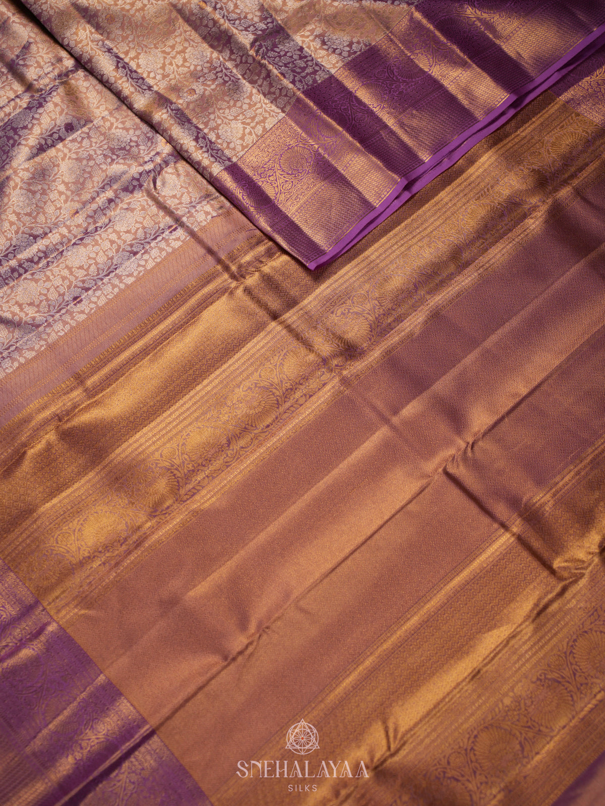Mauve Pink Kanjivaram Silk Saree
