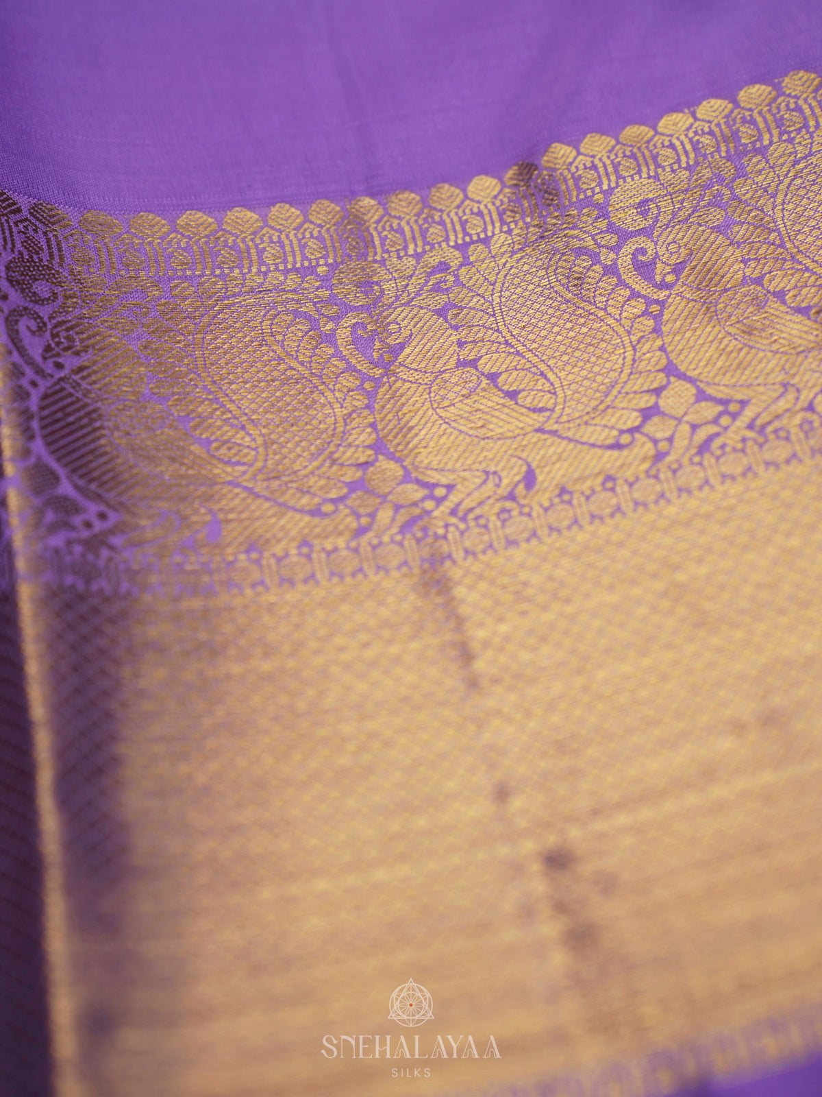 Lilac Kanjivaram Silk Saree