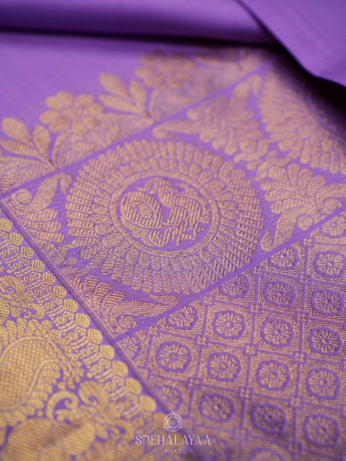 Lilac Kanjivaram Silk Saree