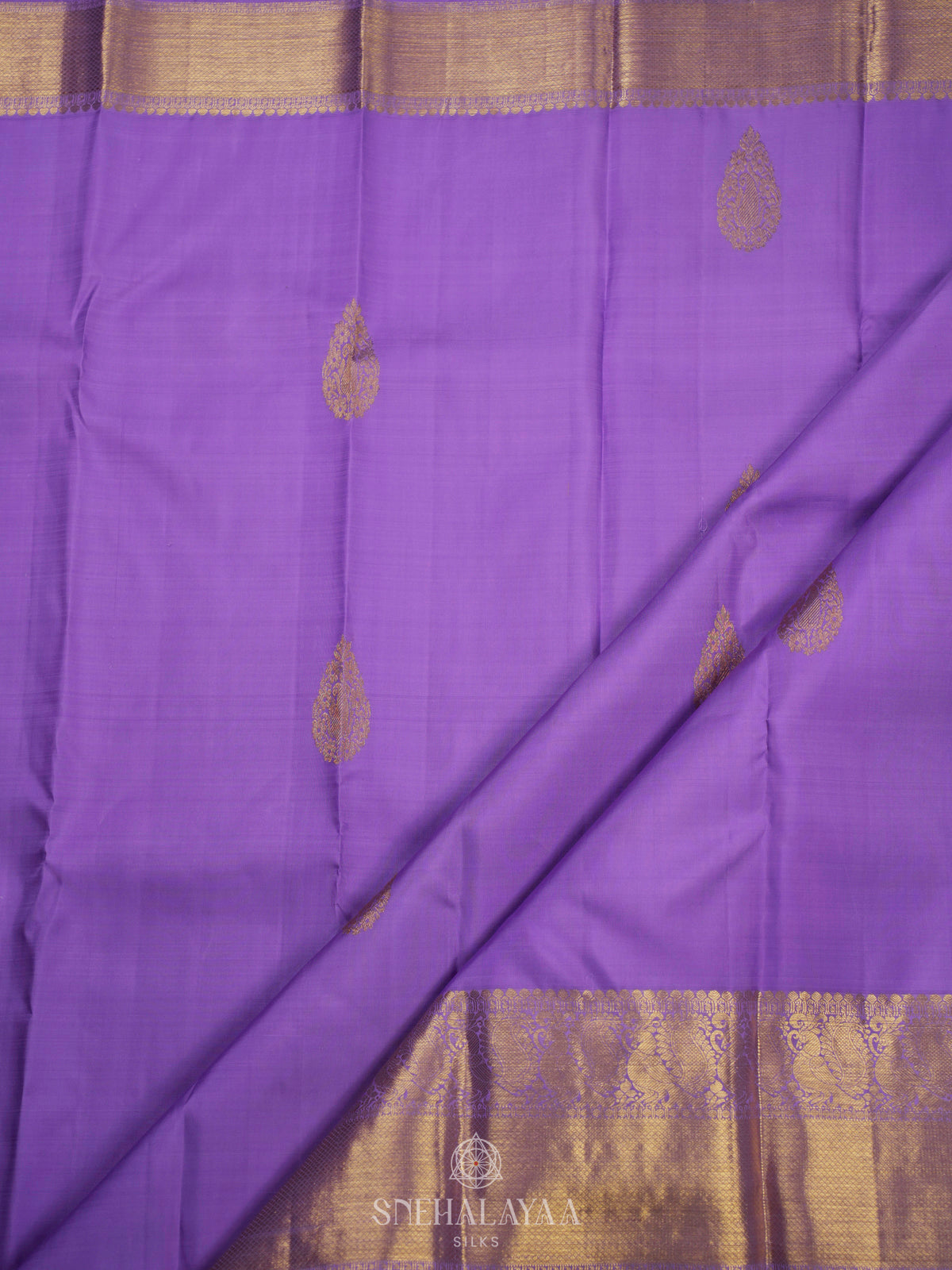 Lilac Kanjivaram Silk Saree