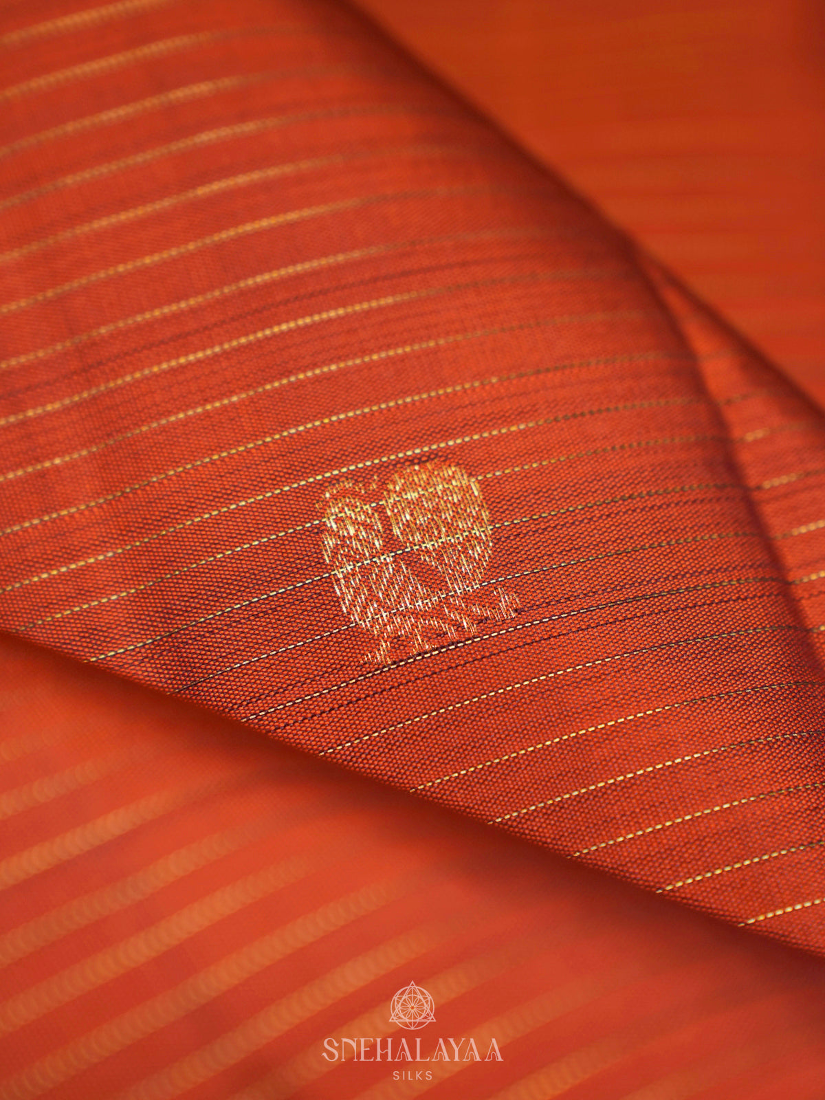 Orange Kanjivaram Silk Saree