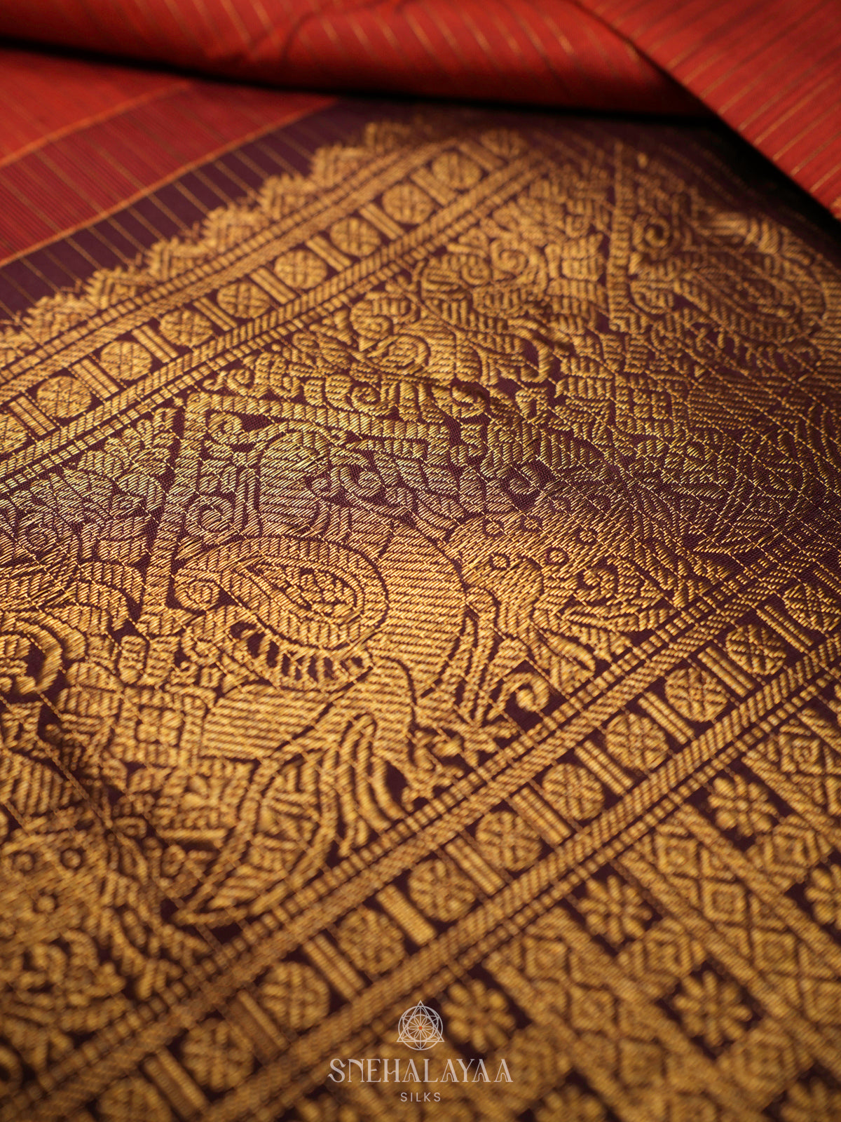 Orange Kanjivaram Silk Saree