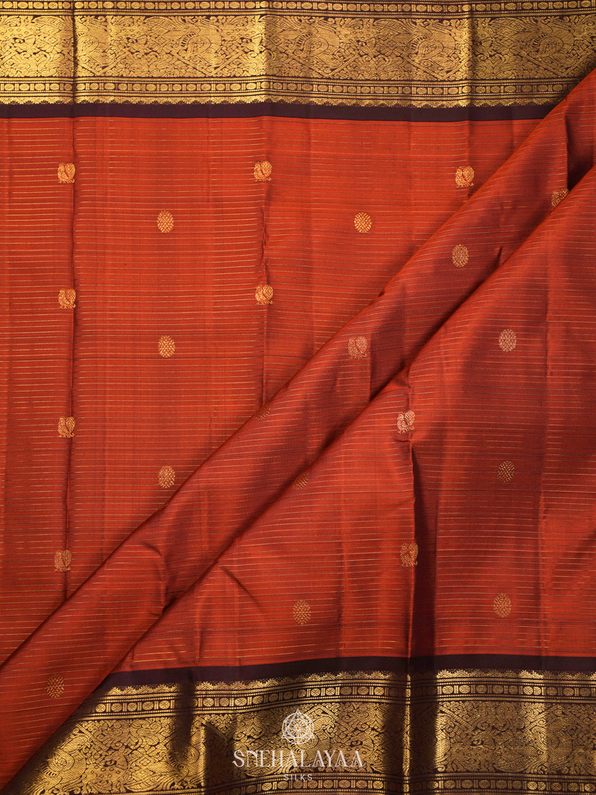 Orange Kanjivaram Silk Saree