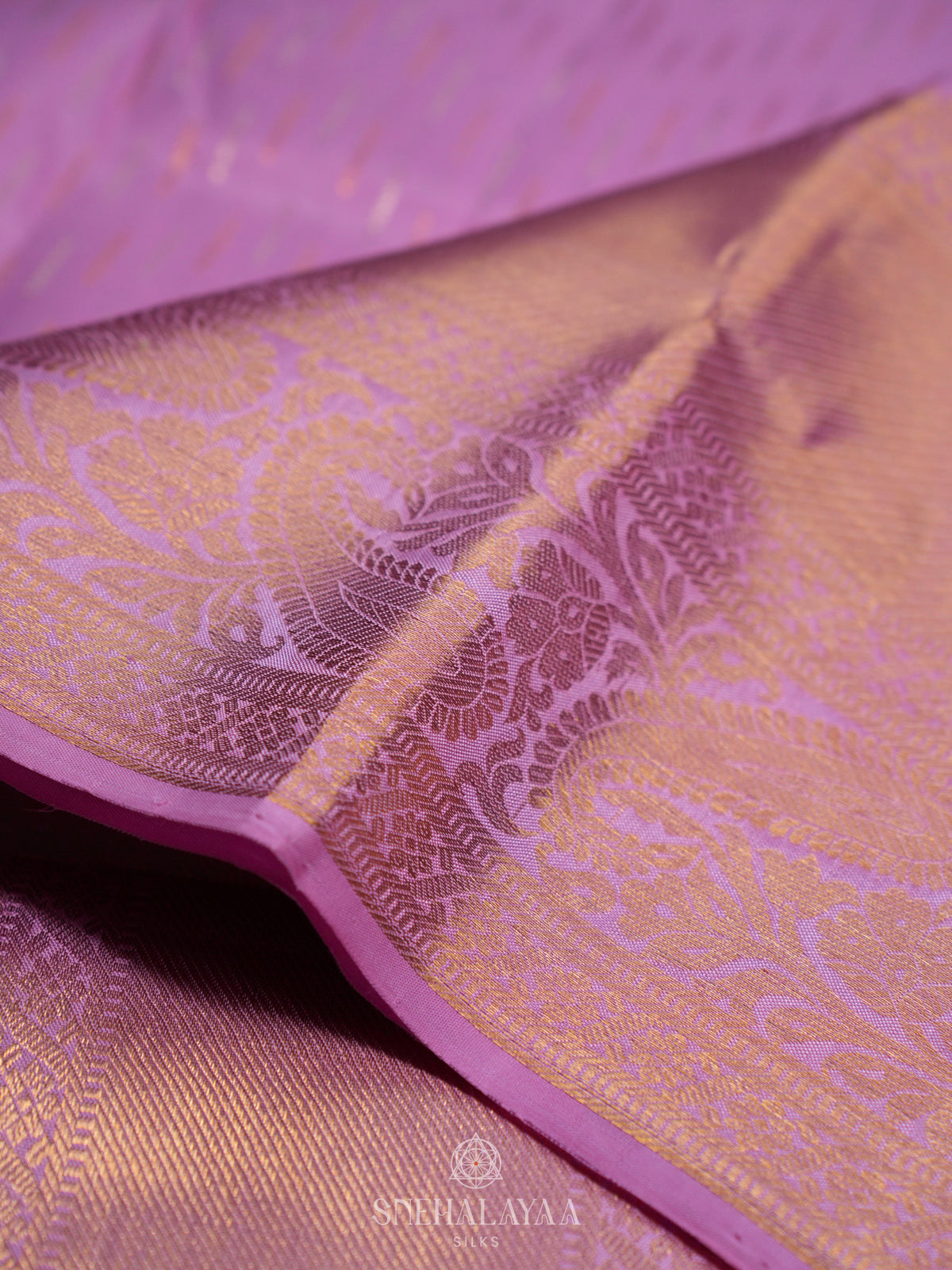 Lavender Kanjivaram Silk Saree