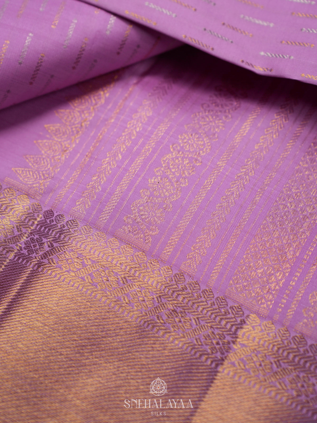 Lavender Kanjivaram Silk Saree