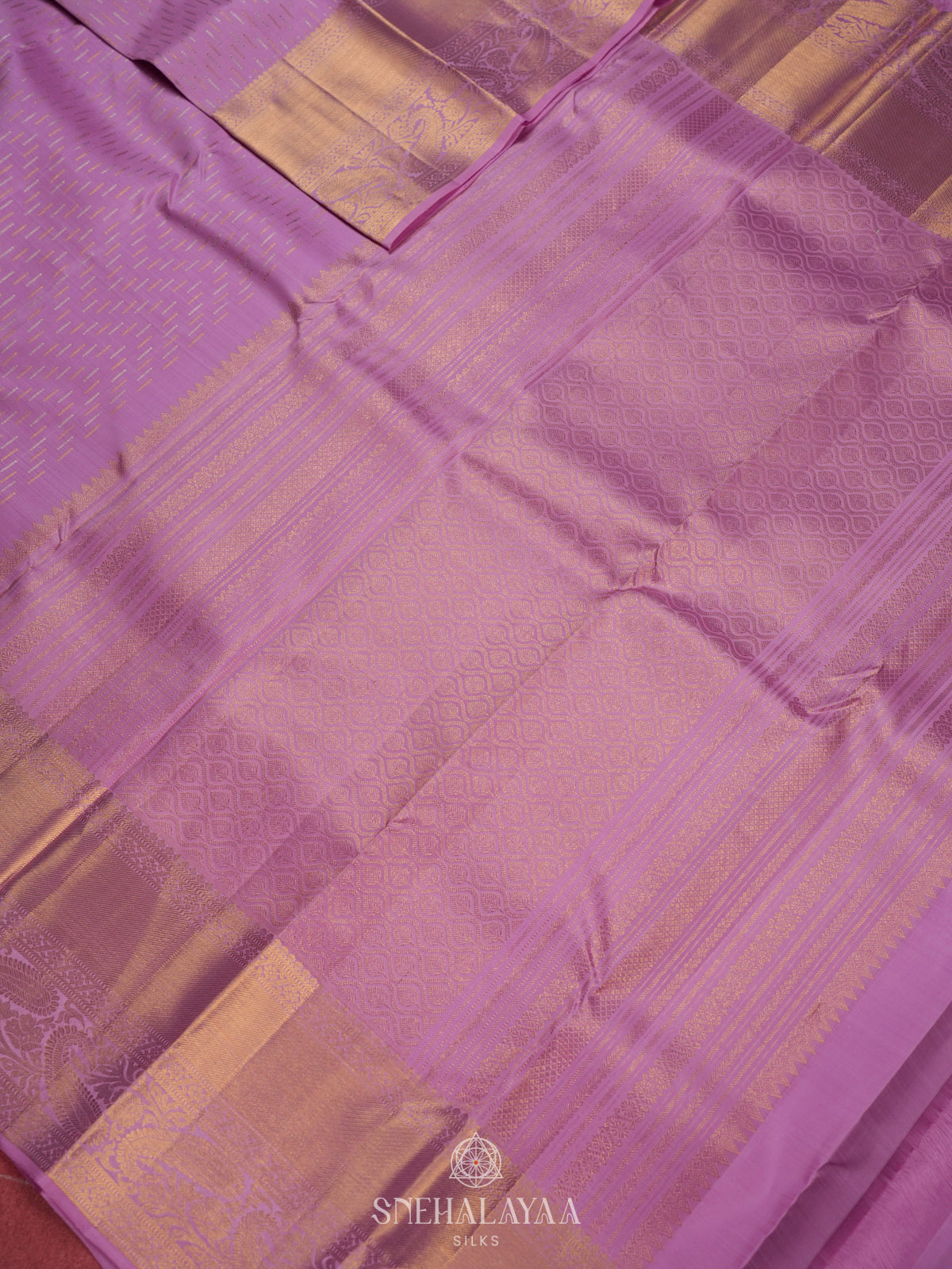 Lavender Kanjivaram Silk Saree