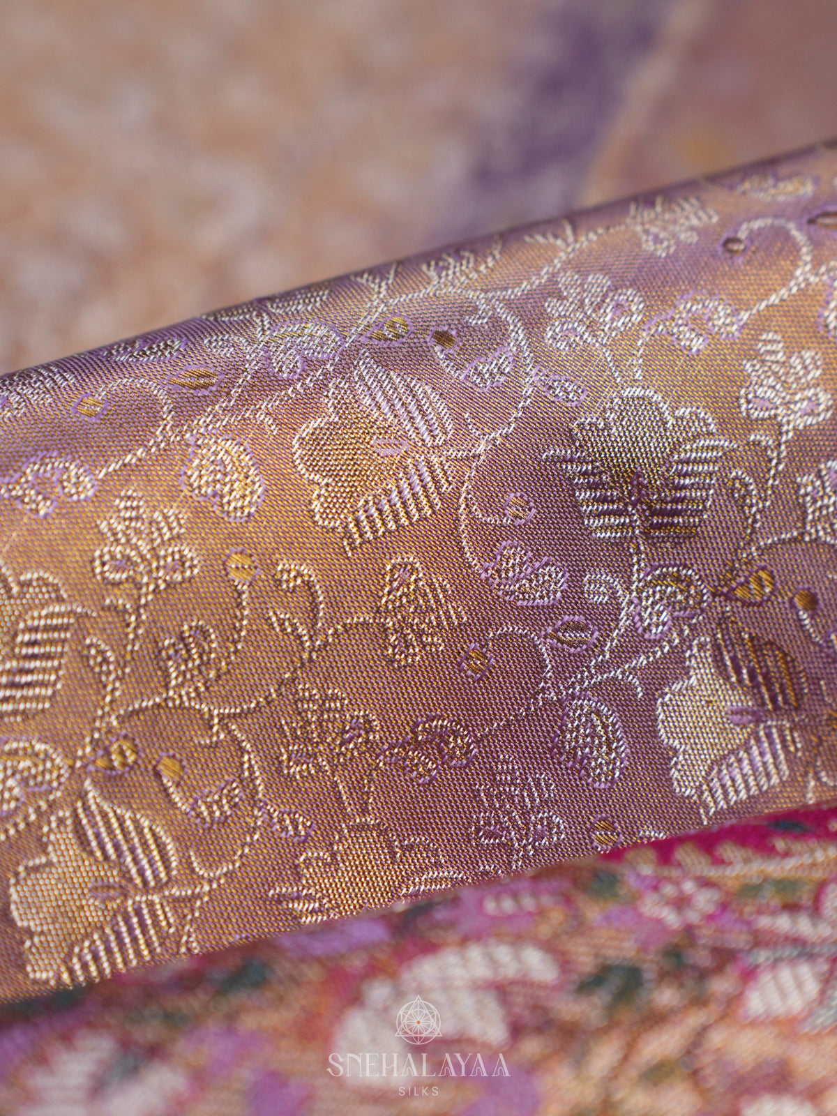 Dusty Rose Kanjivaram Silk Saree