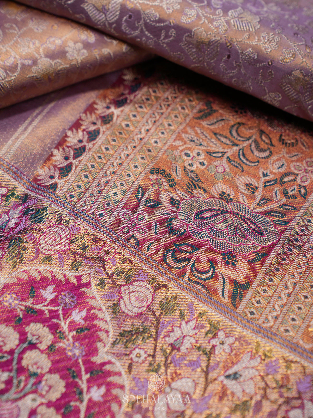 Dusty Rose Kanjivaram Silk Saree