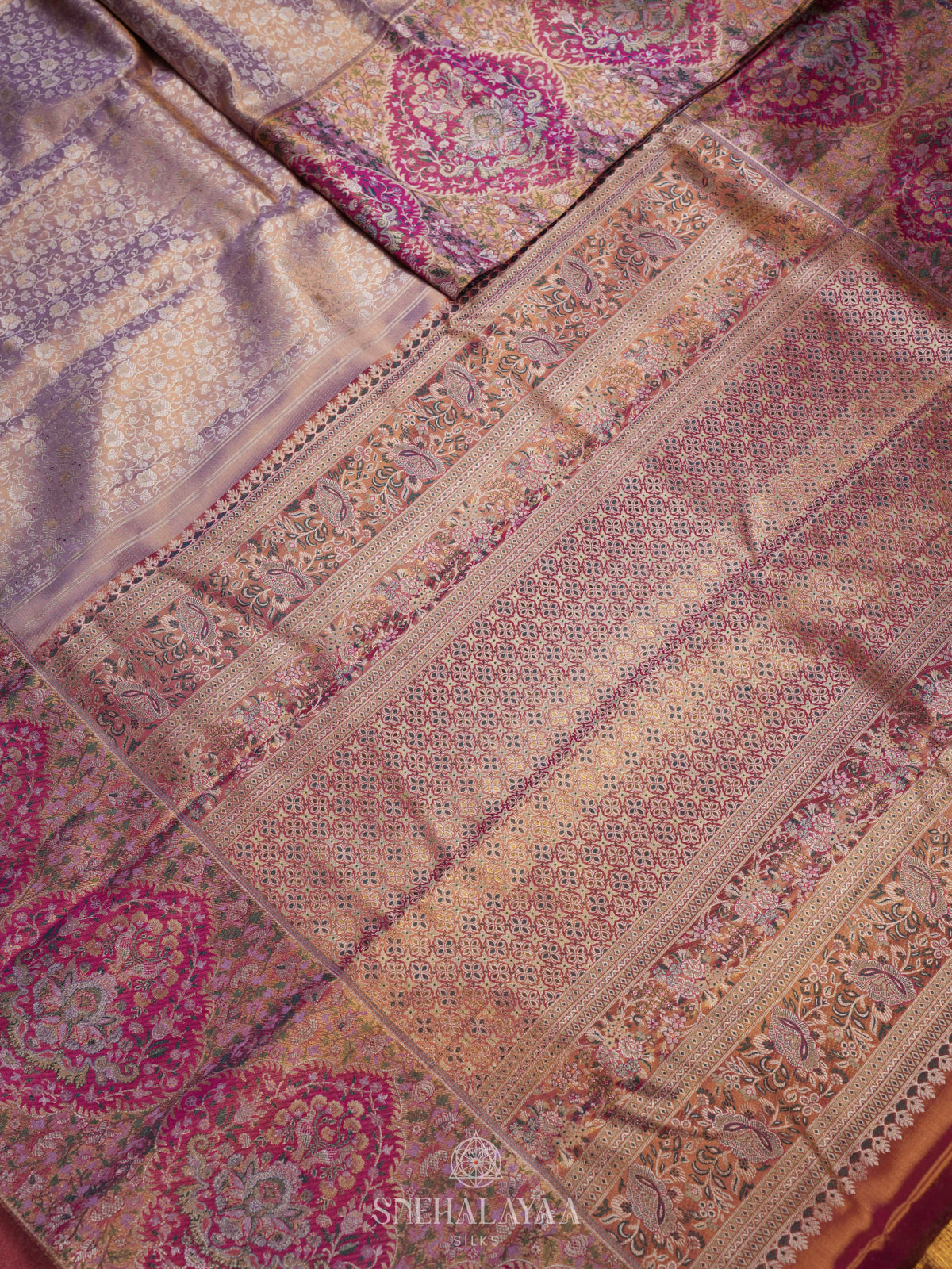 Dusty Rose Kanjivaram Silk Saree