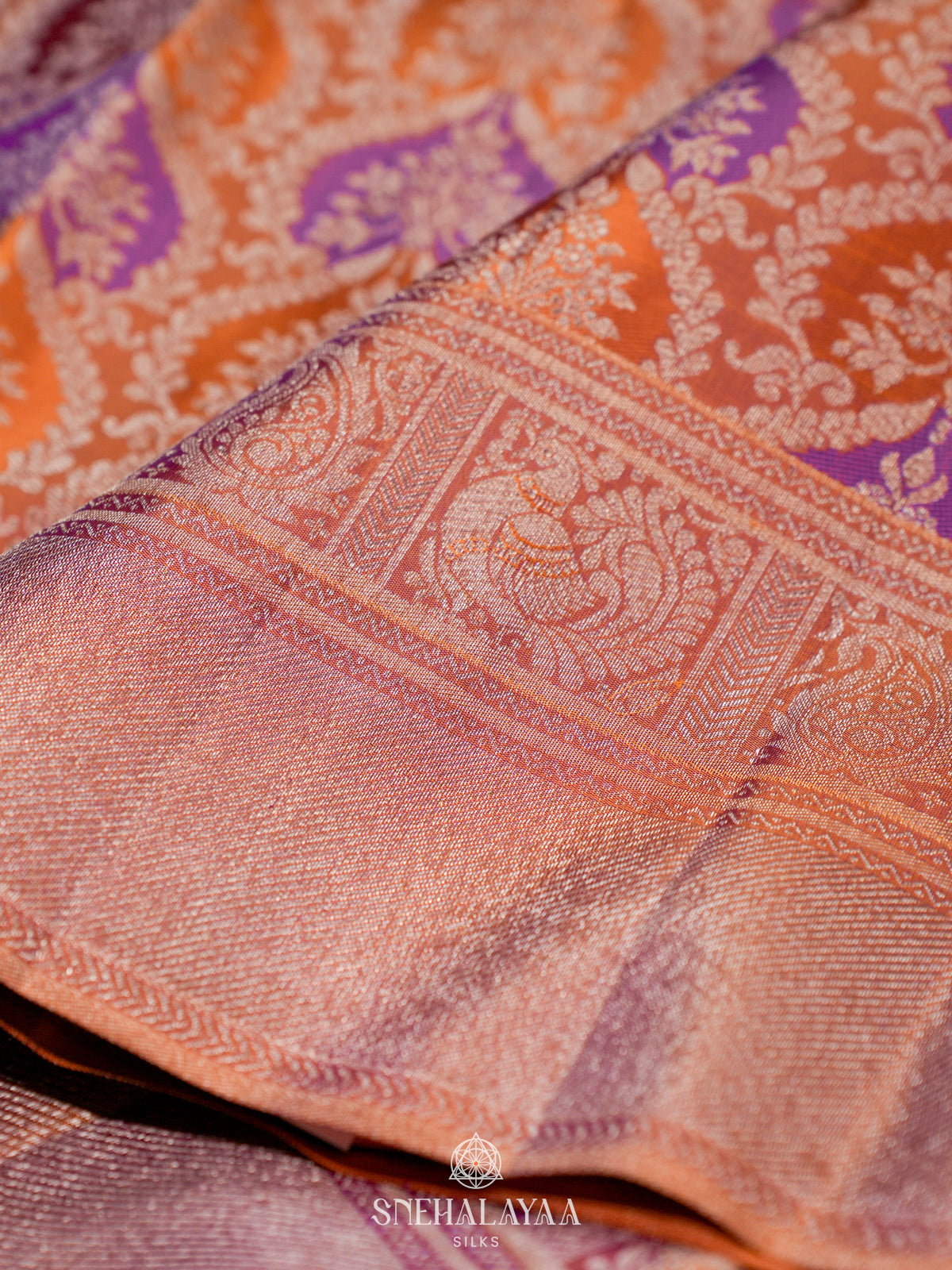 Golden Kanjivaram Silk Saree
