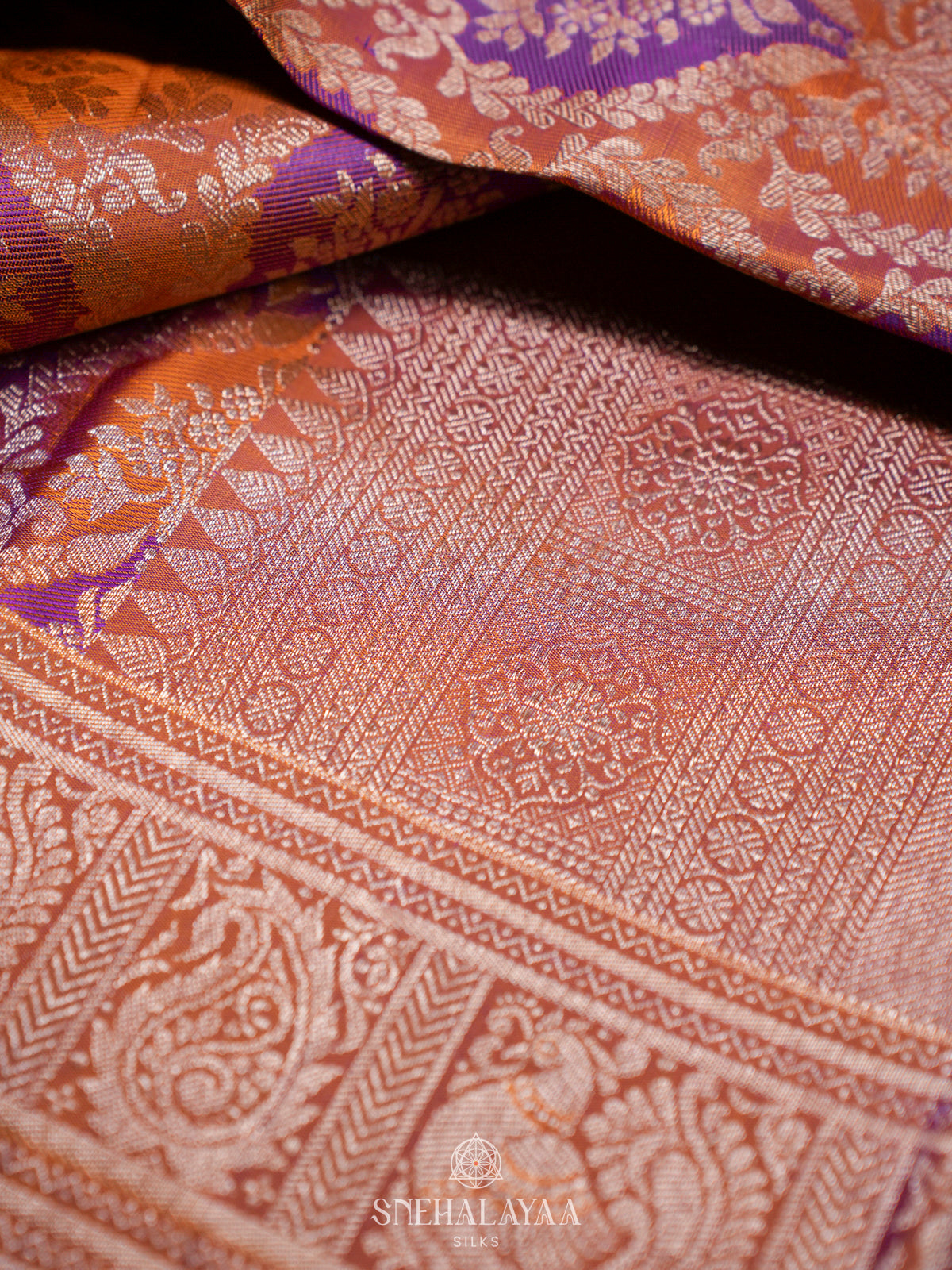 Golden Kanjivaram Silk Saree