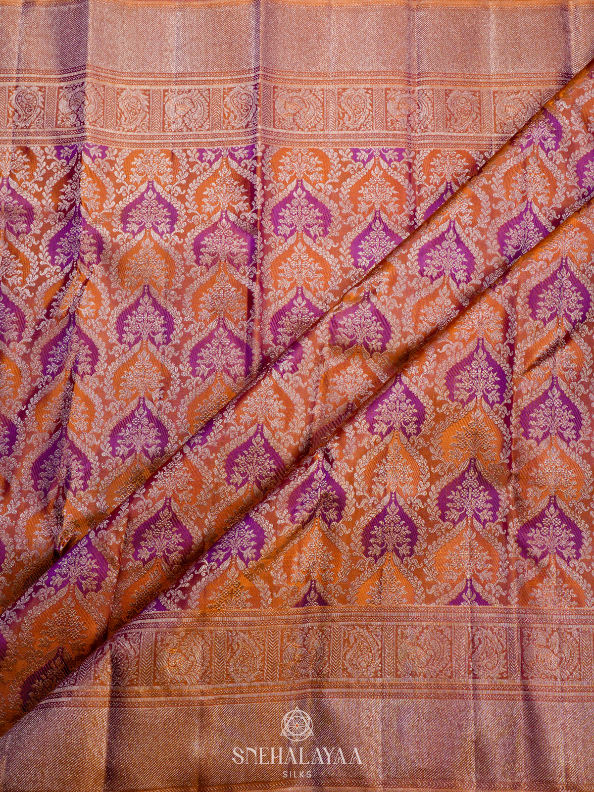 Golden Kanjivaram Silk Saree