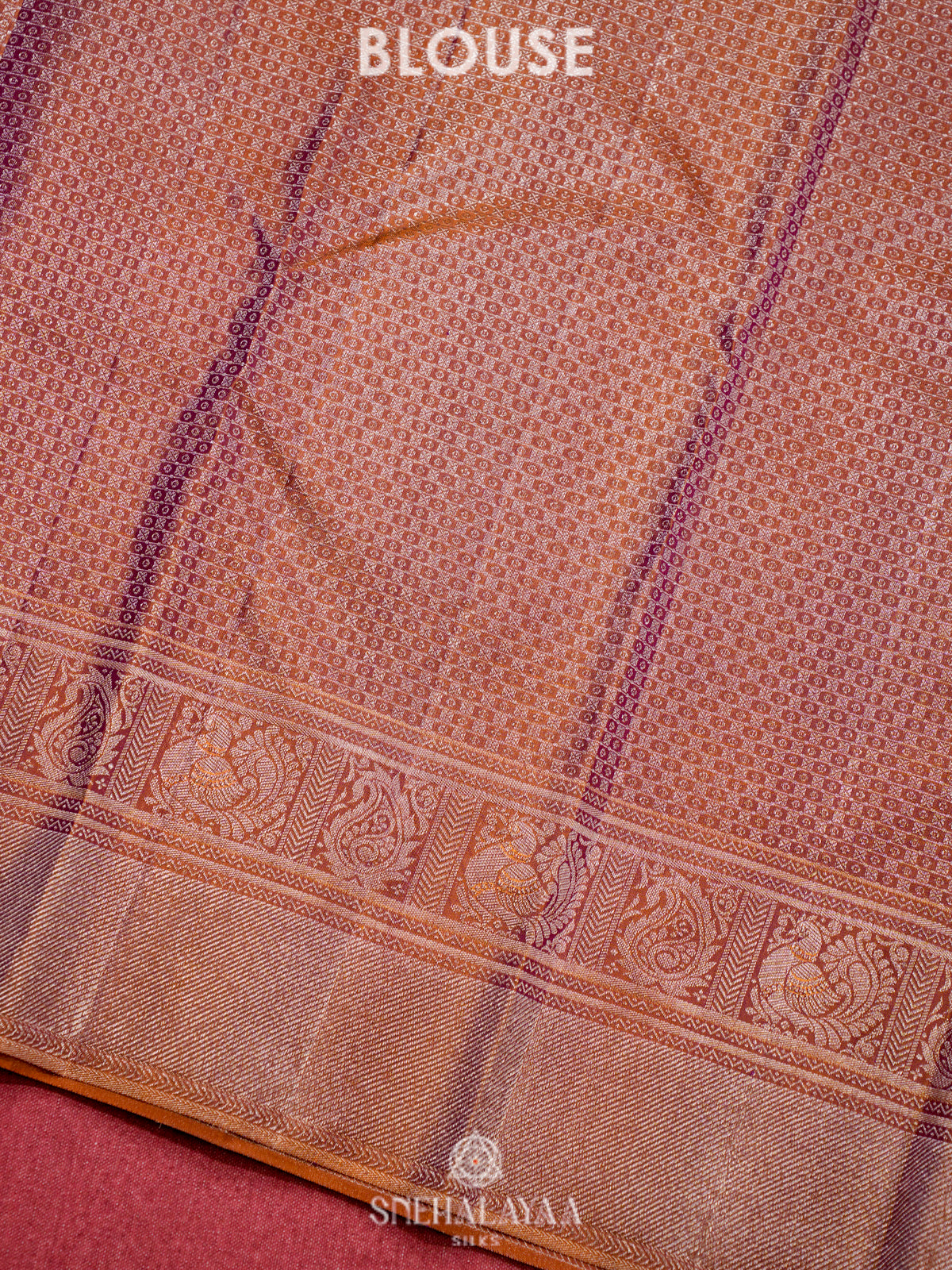Golden Kanjivaram Silk Saree