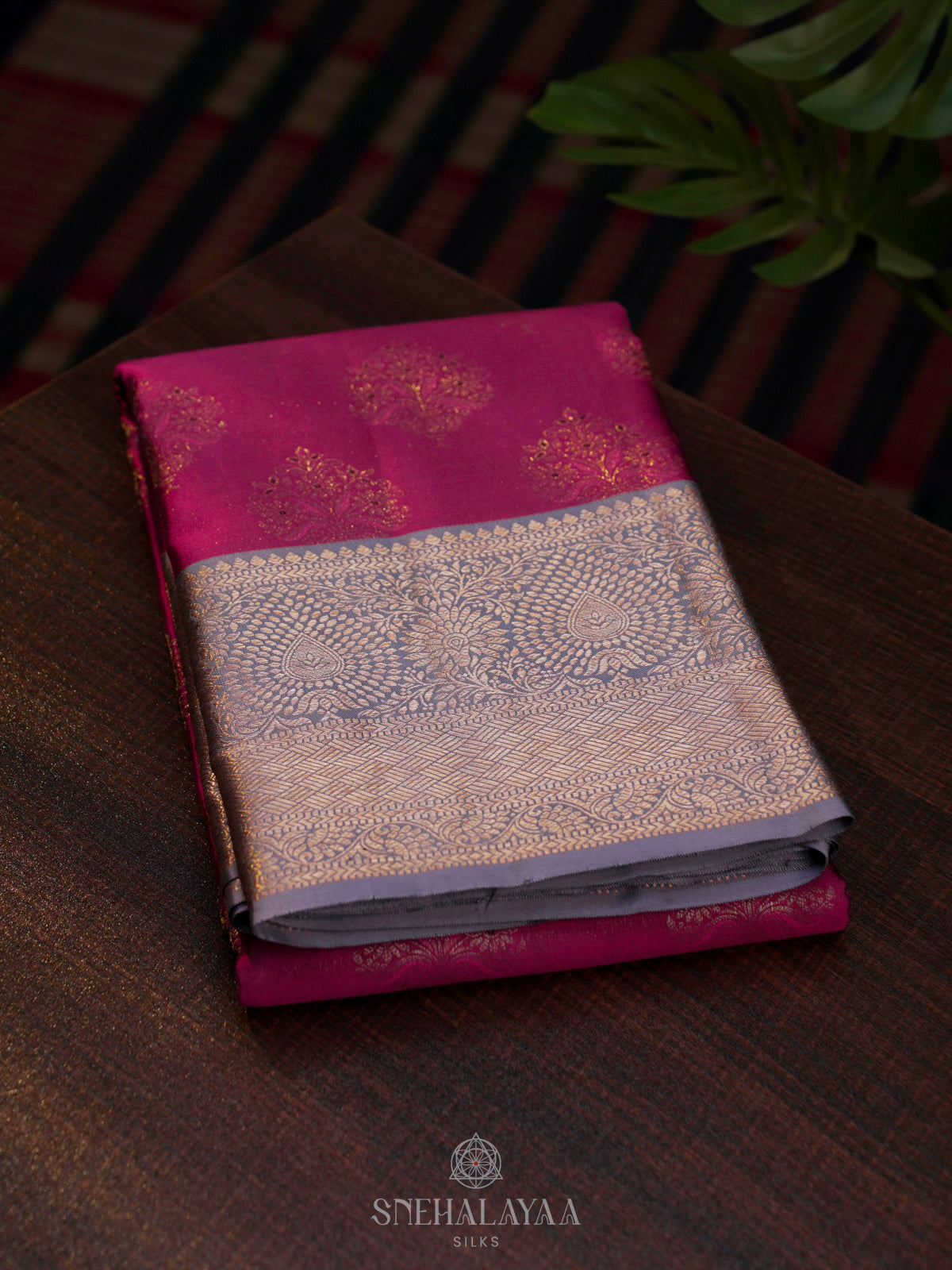 Magenta Kanjivaram Silk Saree