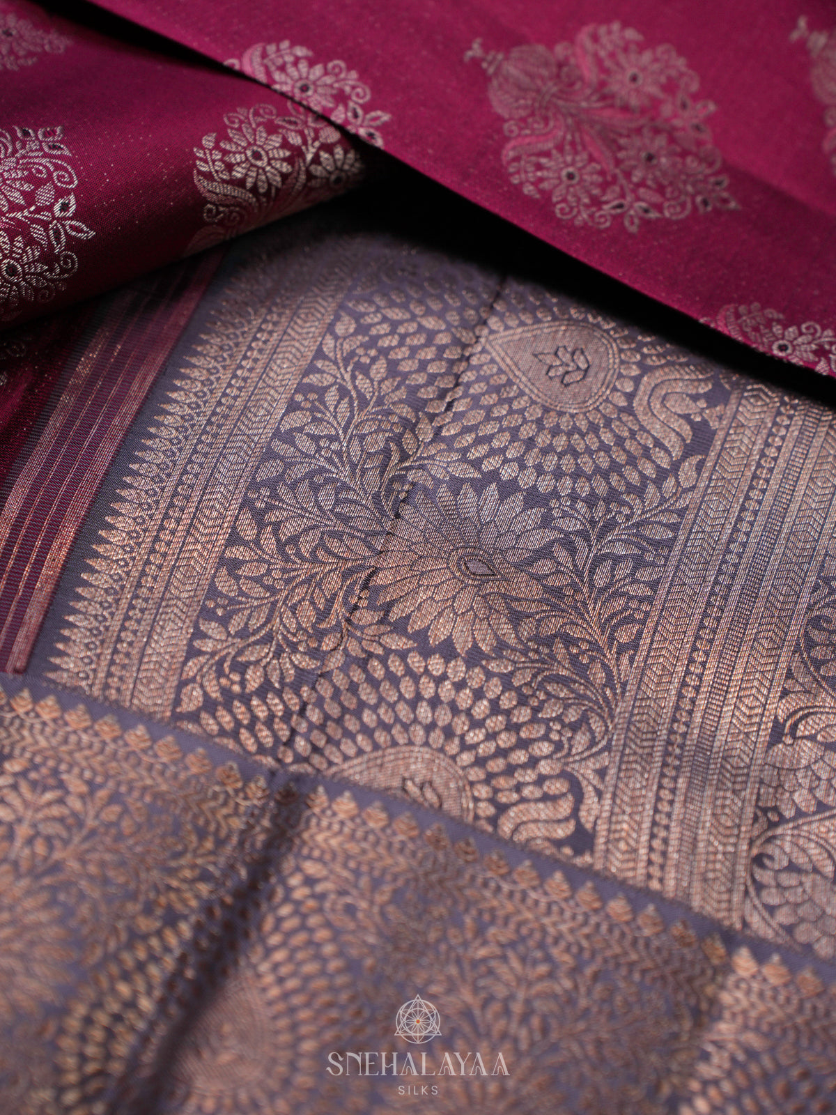 Magenta Kanjivaram Silk Saree