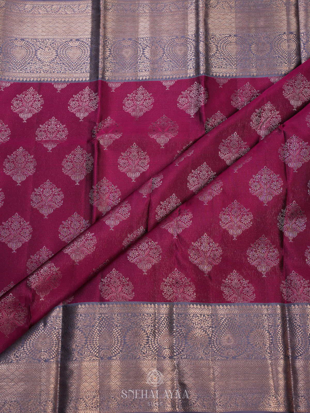 Magenta Kanjivaram Silk Saree