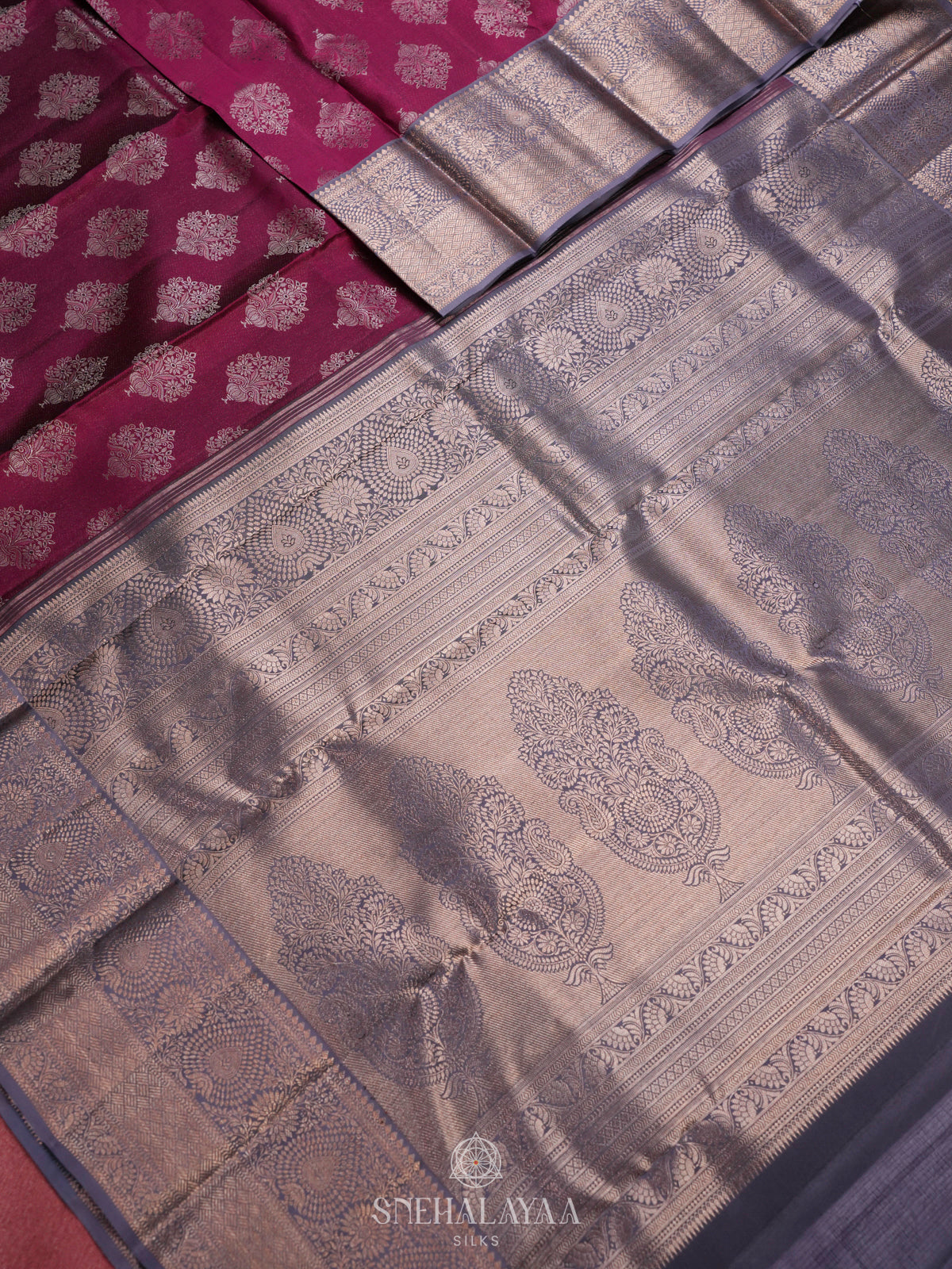 Magenta Kanjivaram Silk Saree
