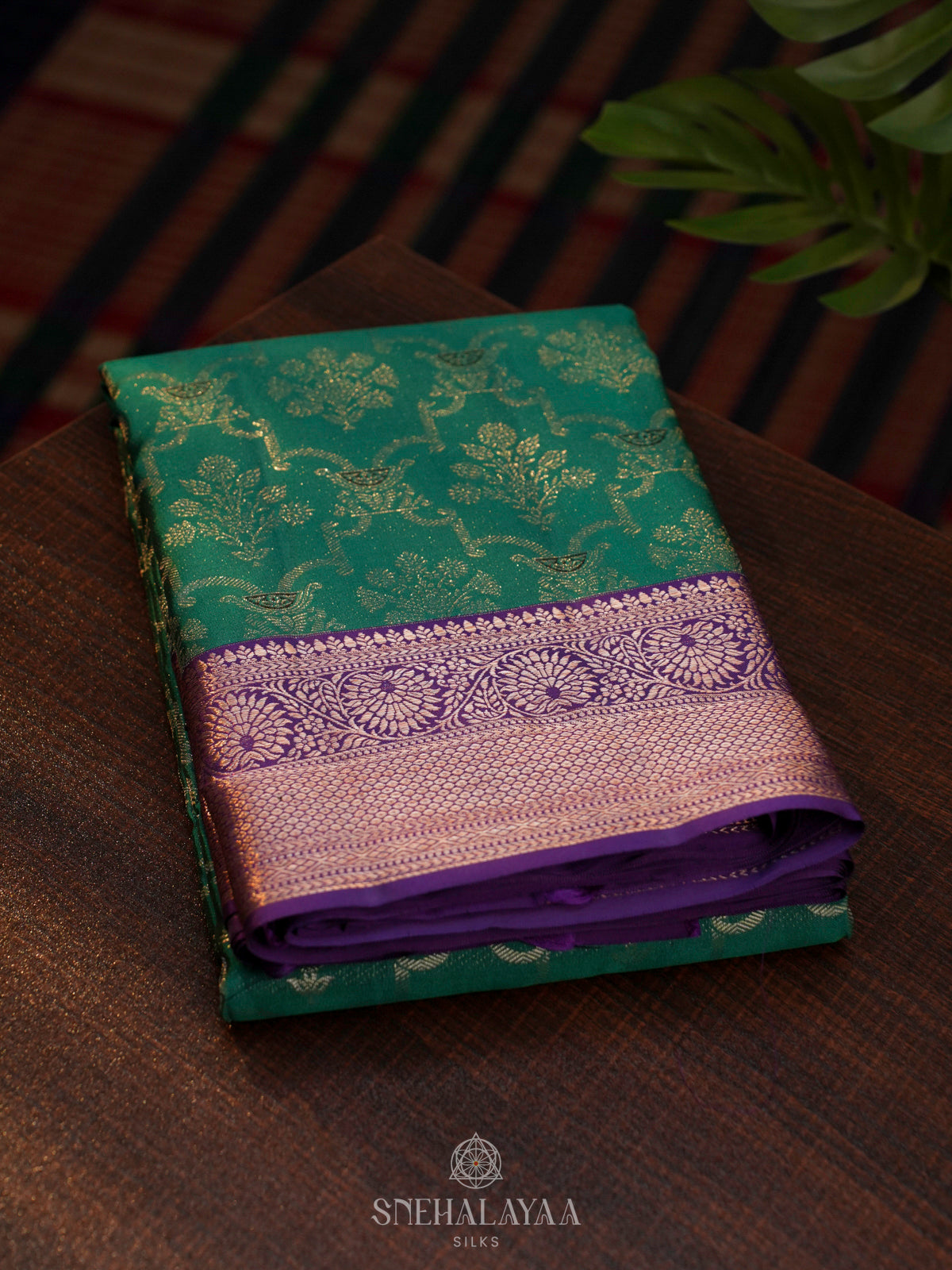 Forest Green Kanjivaram Silk Saree