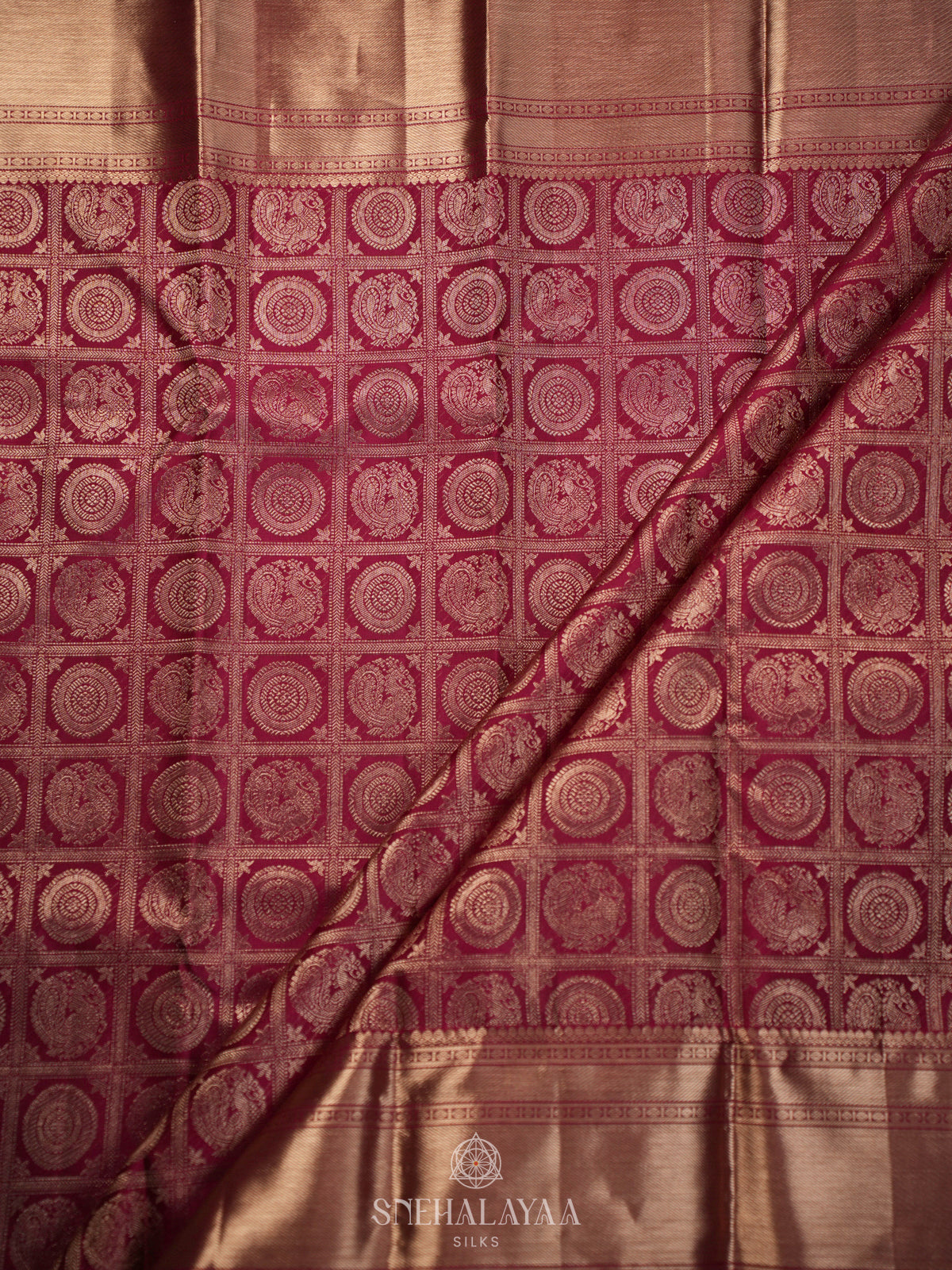 Magenta Kanjivaram Silk Saree