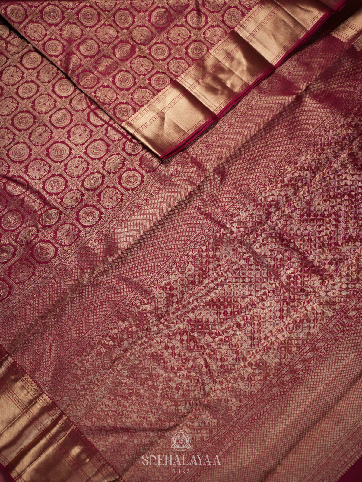 Magenta Kanjivaram Silk Saree