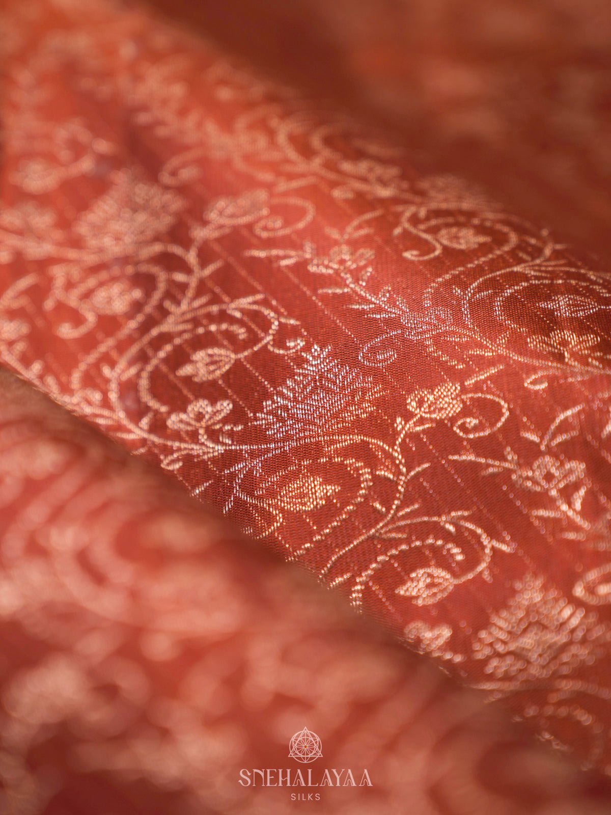 Metallic Brown Kanjivaram Silk Saree