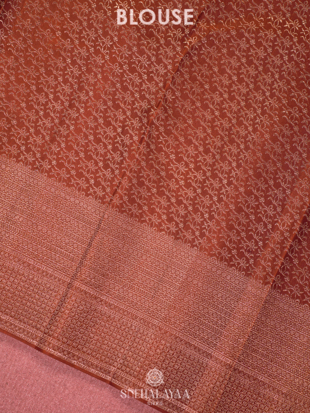 Metallic Brown Kanjivaram Silk Saree