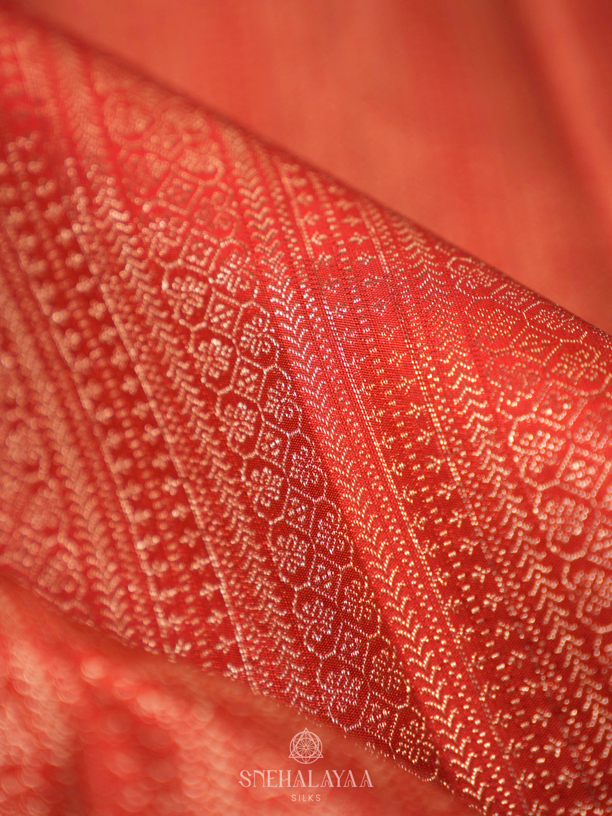 Orange Kanjivaram Silk Saree