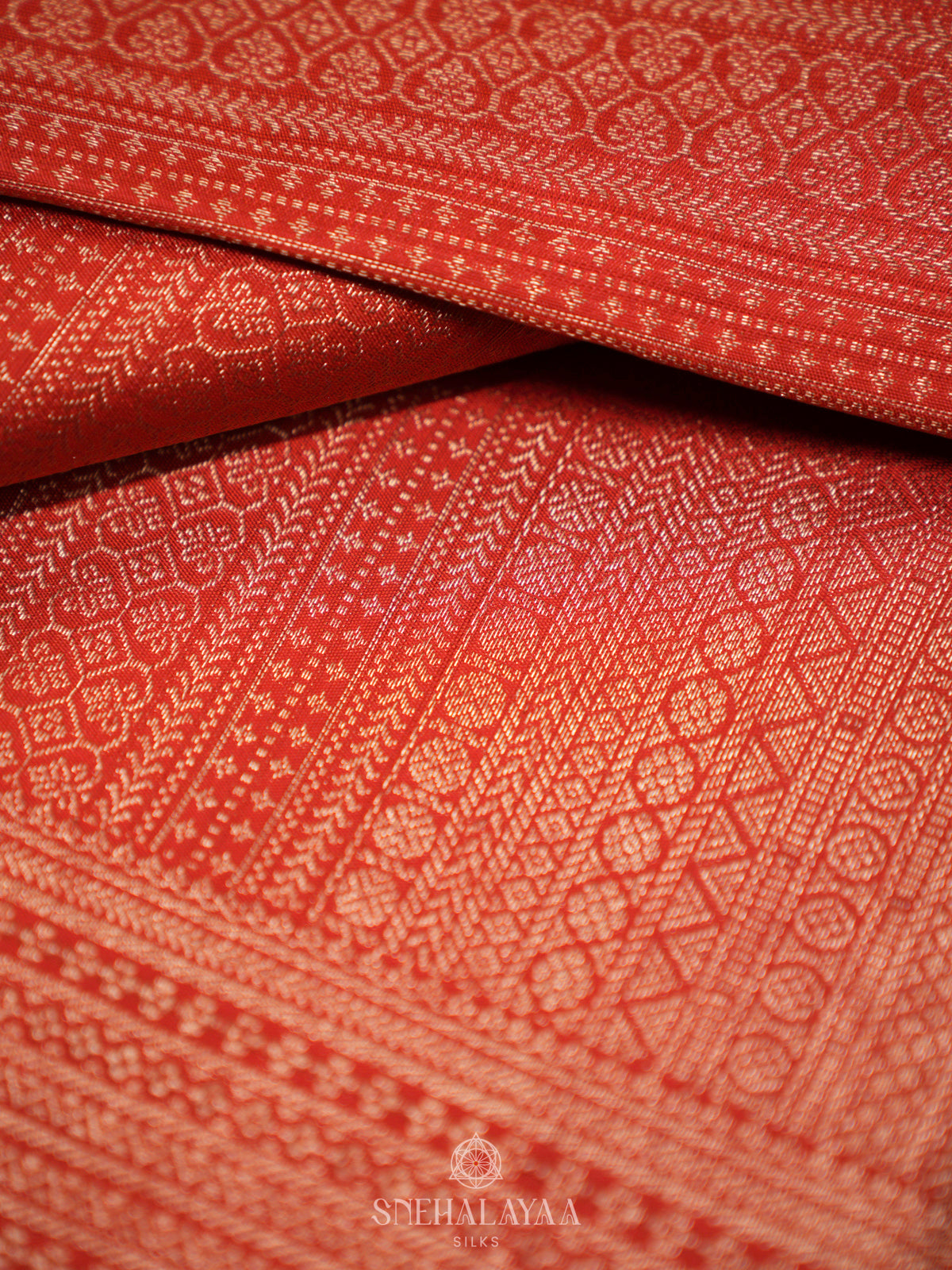 Orange Kanjivaram Silk Saree