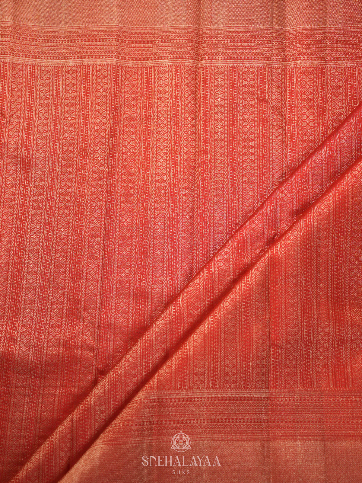 Orange Kanjivaram Silk Saree