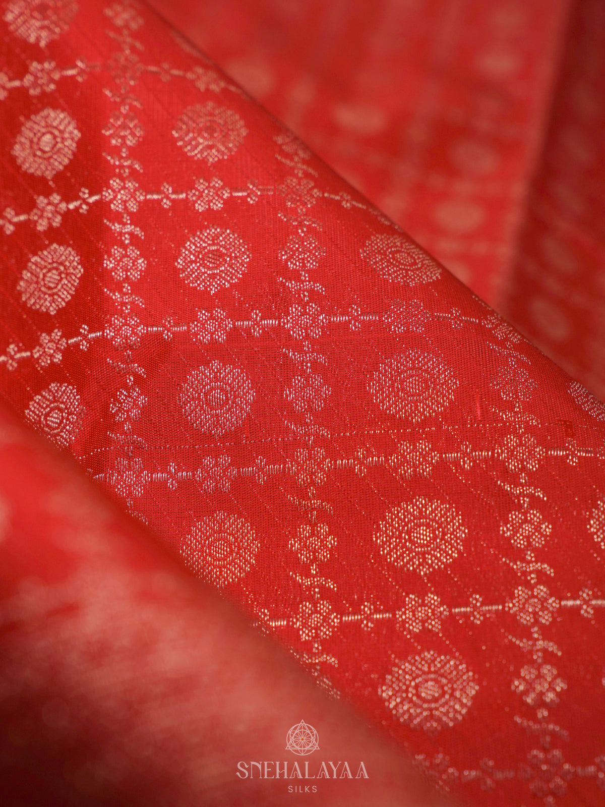 Rust Orange Kanjivaram Silk Saree