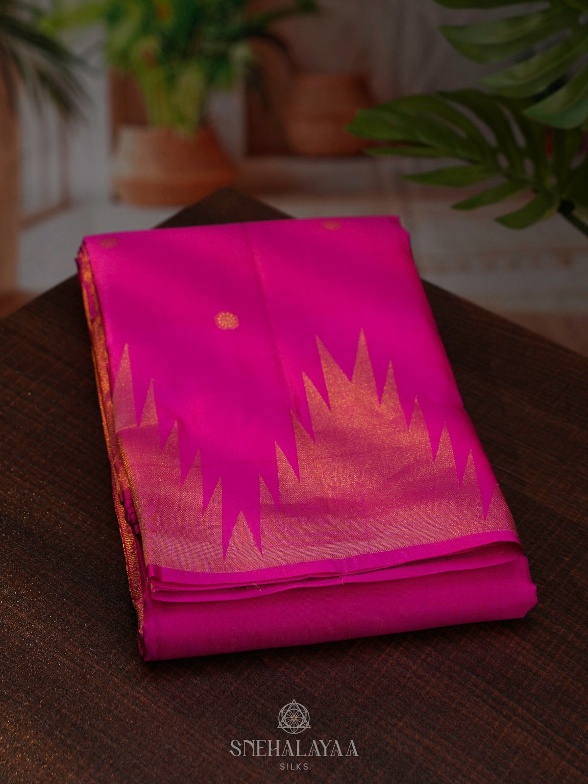 Magenta Pink Kanjivaram Silk Saree