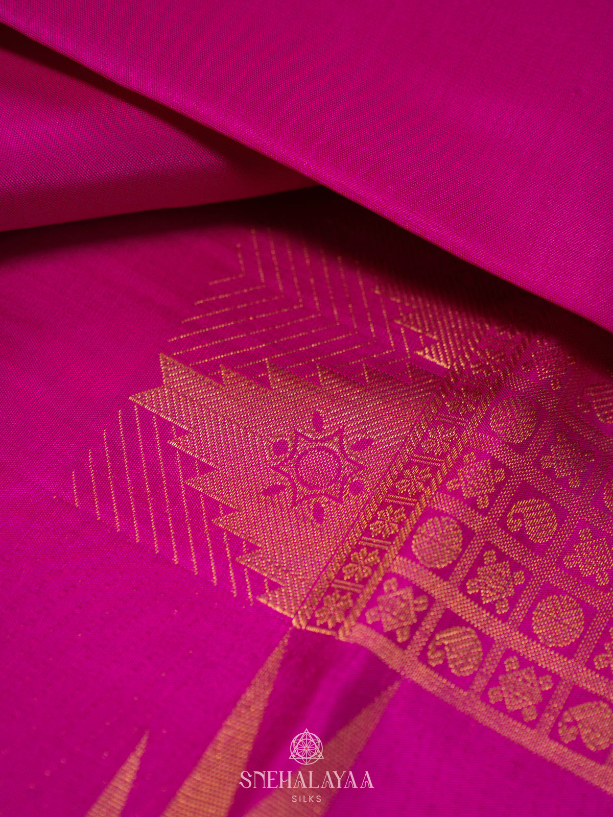 Magenta Pink Kanjivaram Silk Saree