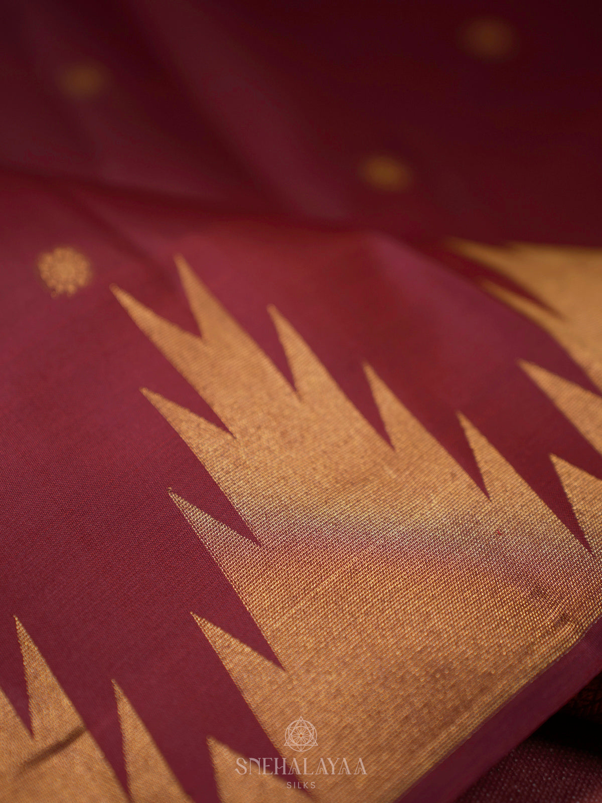 Maroon Kanjivaram Silk Saree