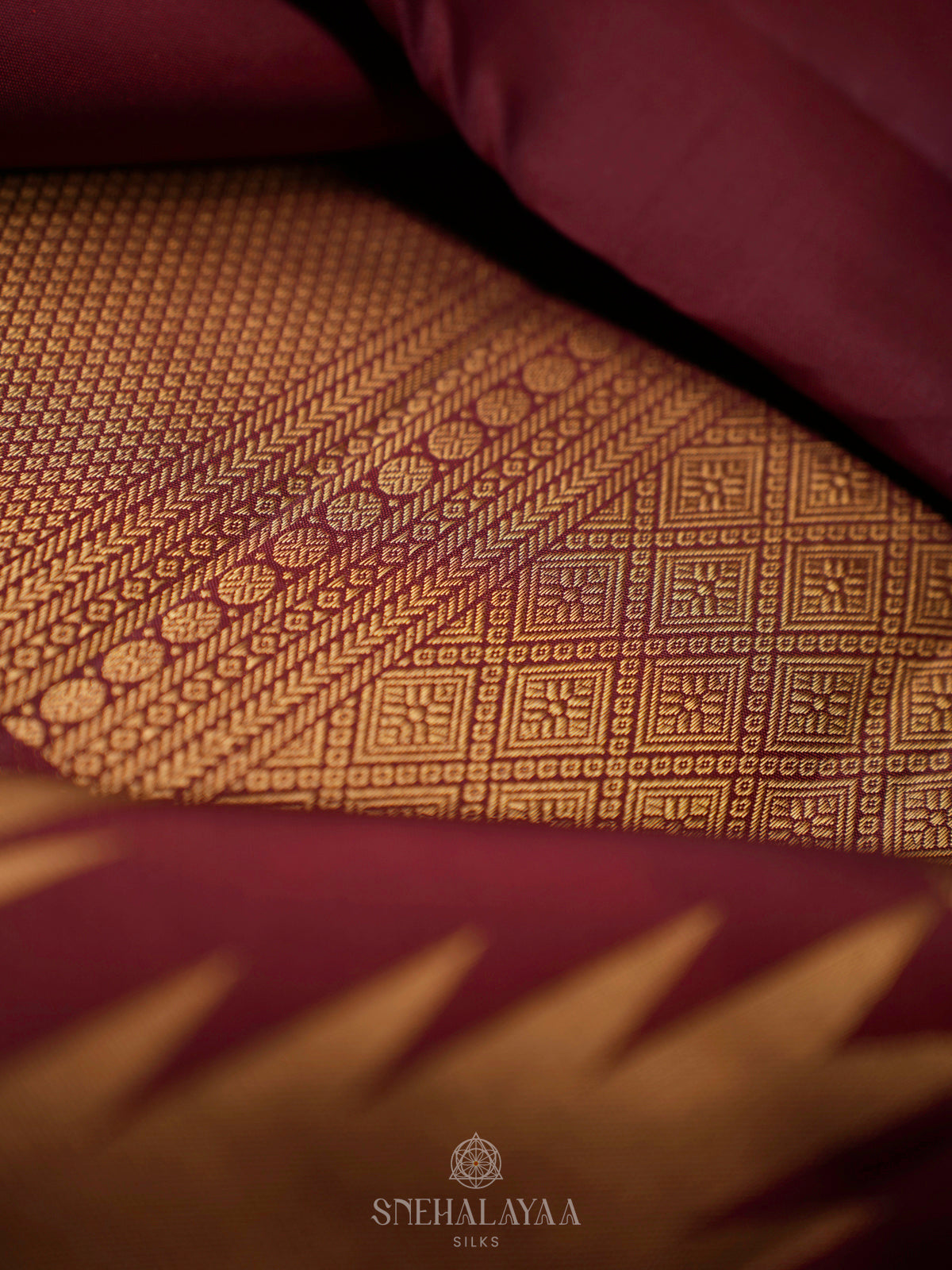 Maroon Kanjivaram Silk Saree