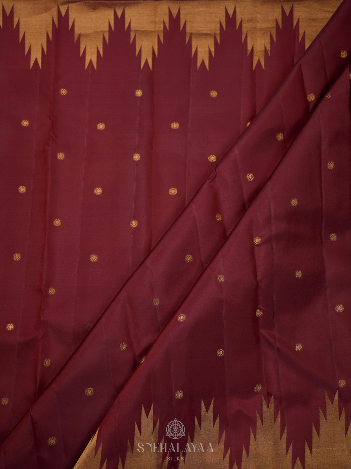 Maroon Kanjivaram Silk Saree