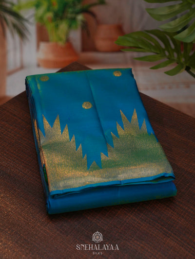 Blue Kanjivaram Silk Saree