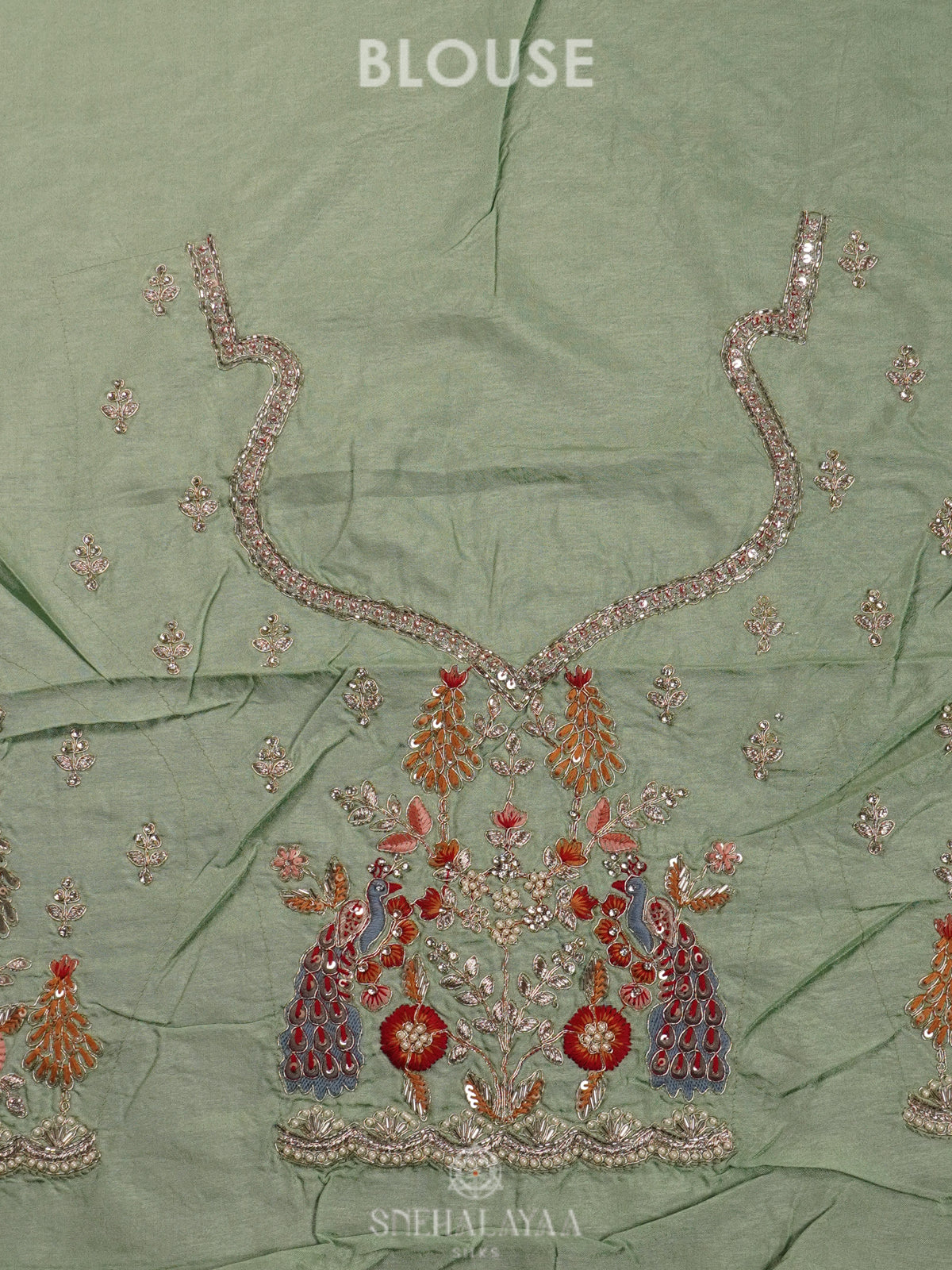 Pale Green Designer Saree