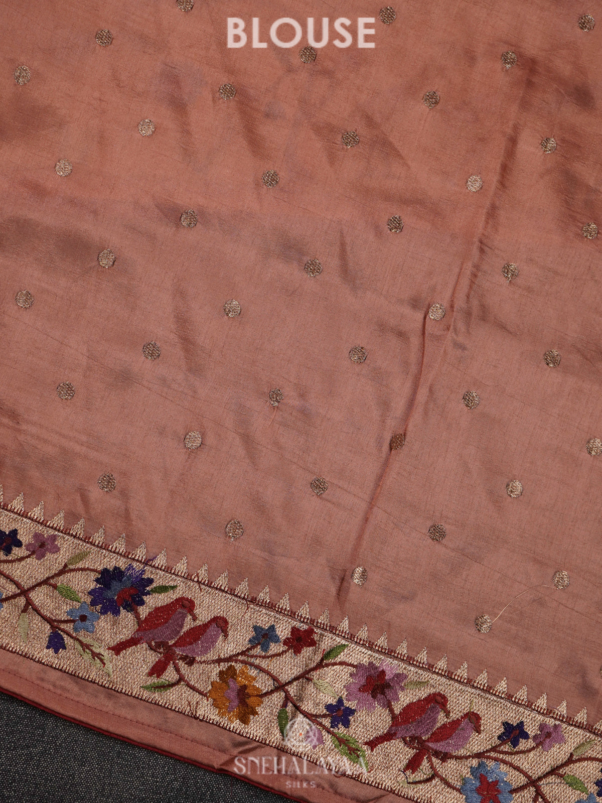 Pink Raw Silk Embroidery Saree