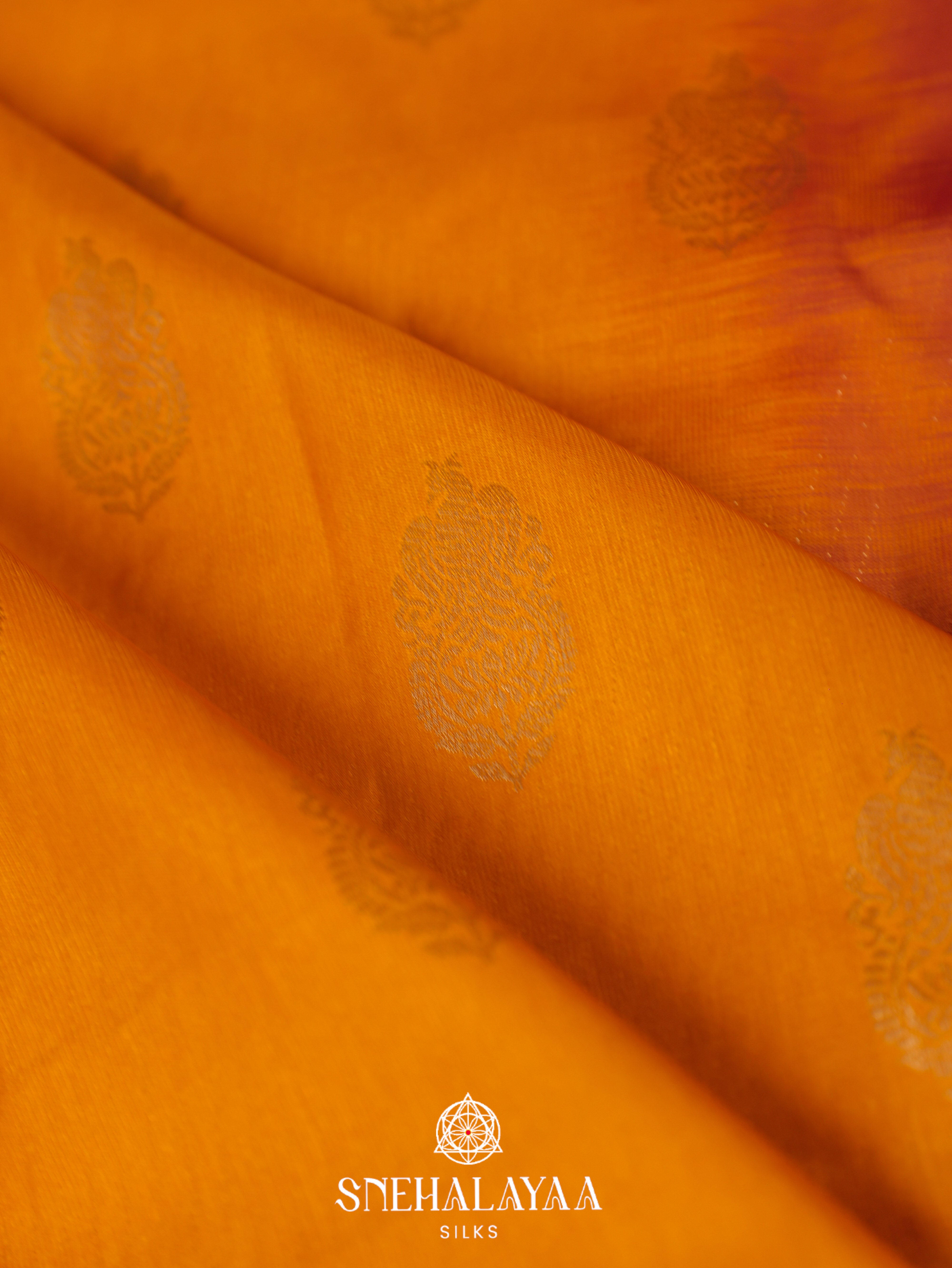 Mango Yellow Art Silk Saree