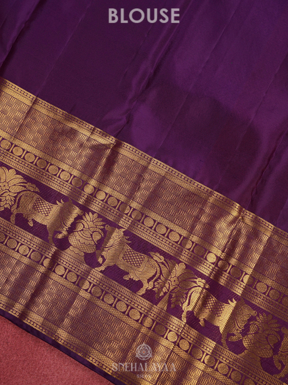 Purple Kanjivaram Silk Saree With Pichwa Border