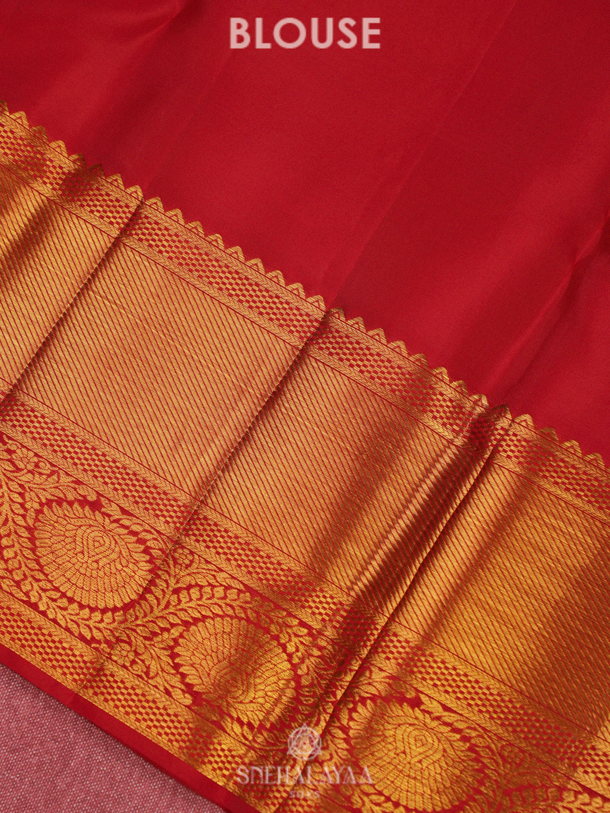 Rust Orange Kanjivaram Silk Saree