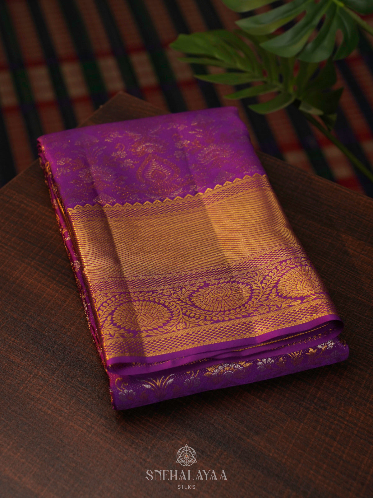 Purple Kanjivaram Silk Saree