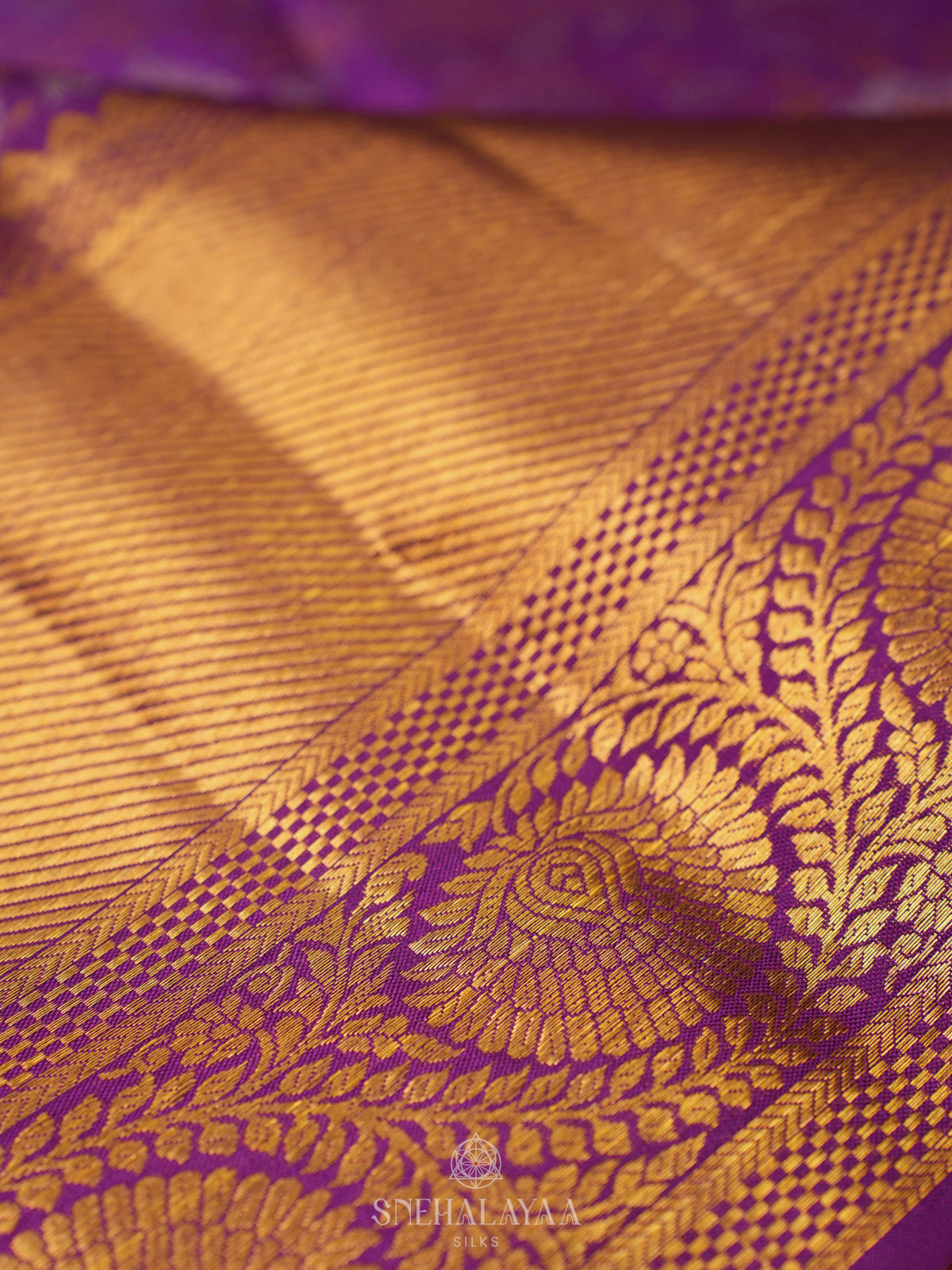 Purple Kanjivaram Silk Saree