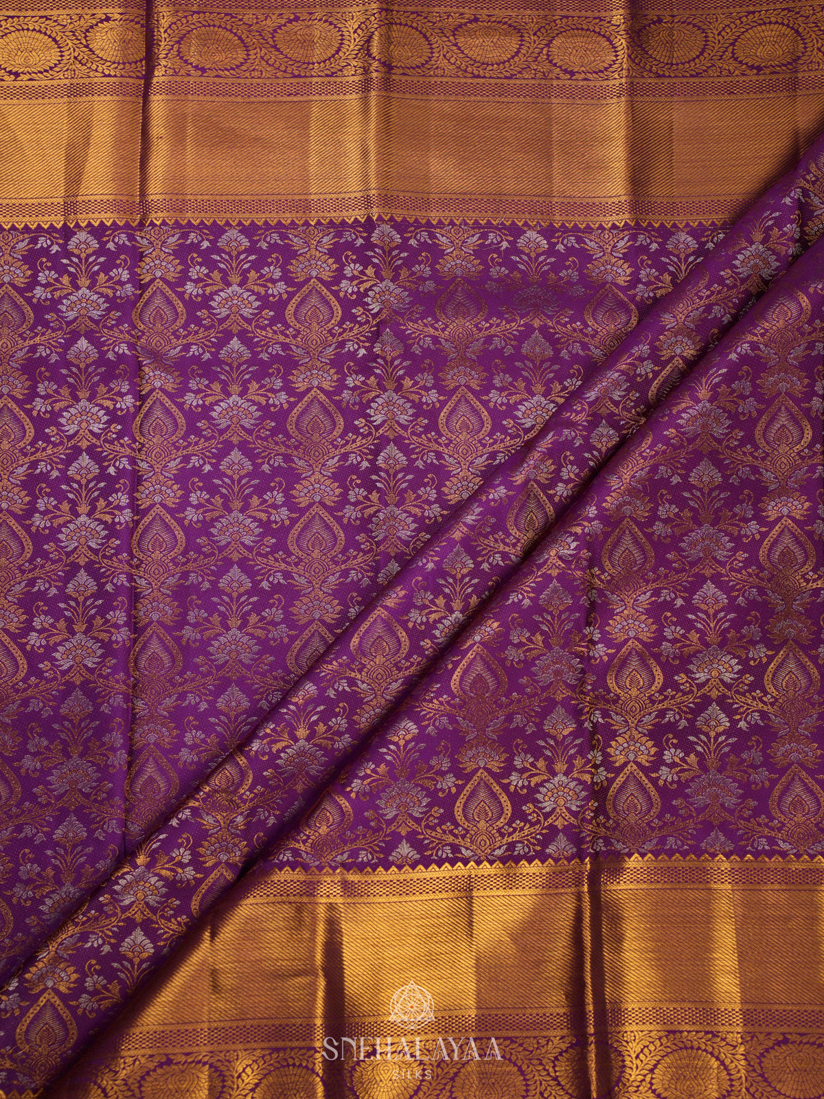 Purple Kanjivaram Silk Saree