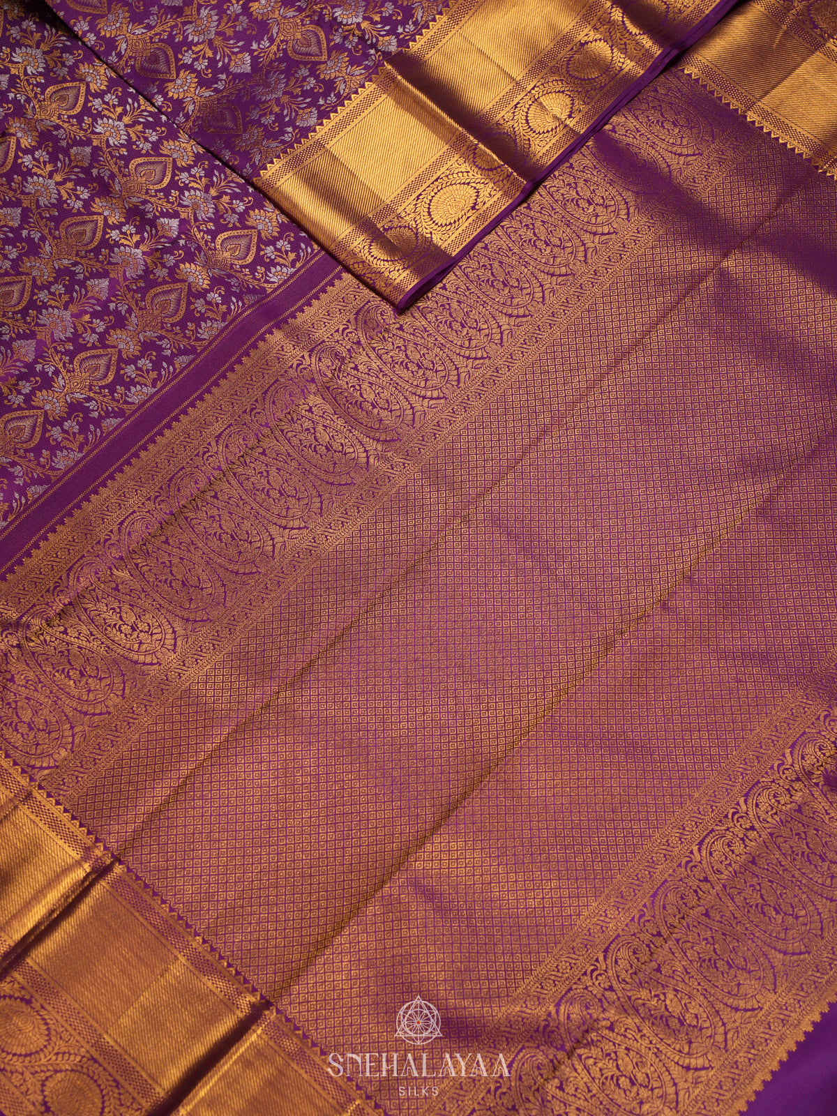 Purple Kanjivaram Silk Saree