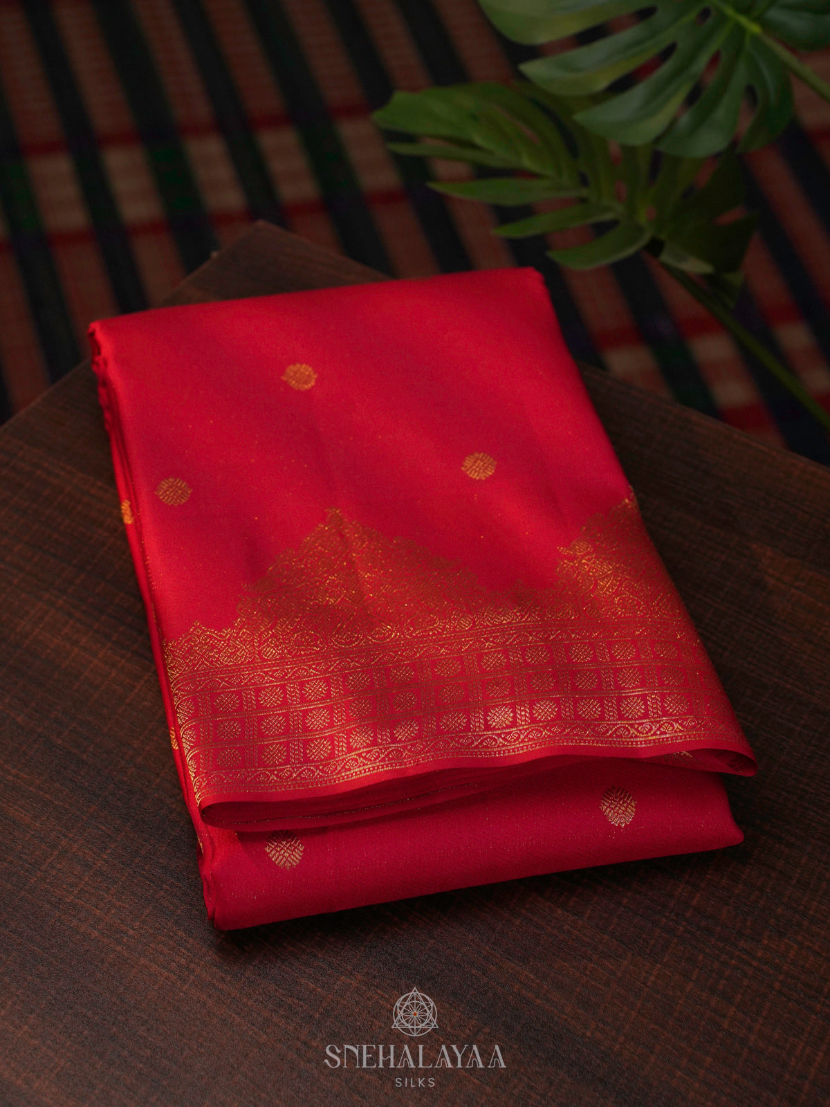 Terracotta Orange Kanjivaram Silk Saree