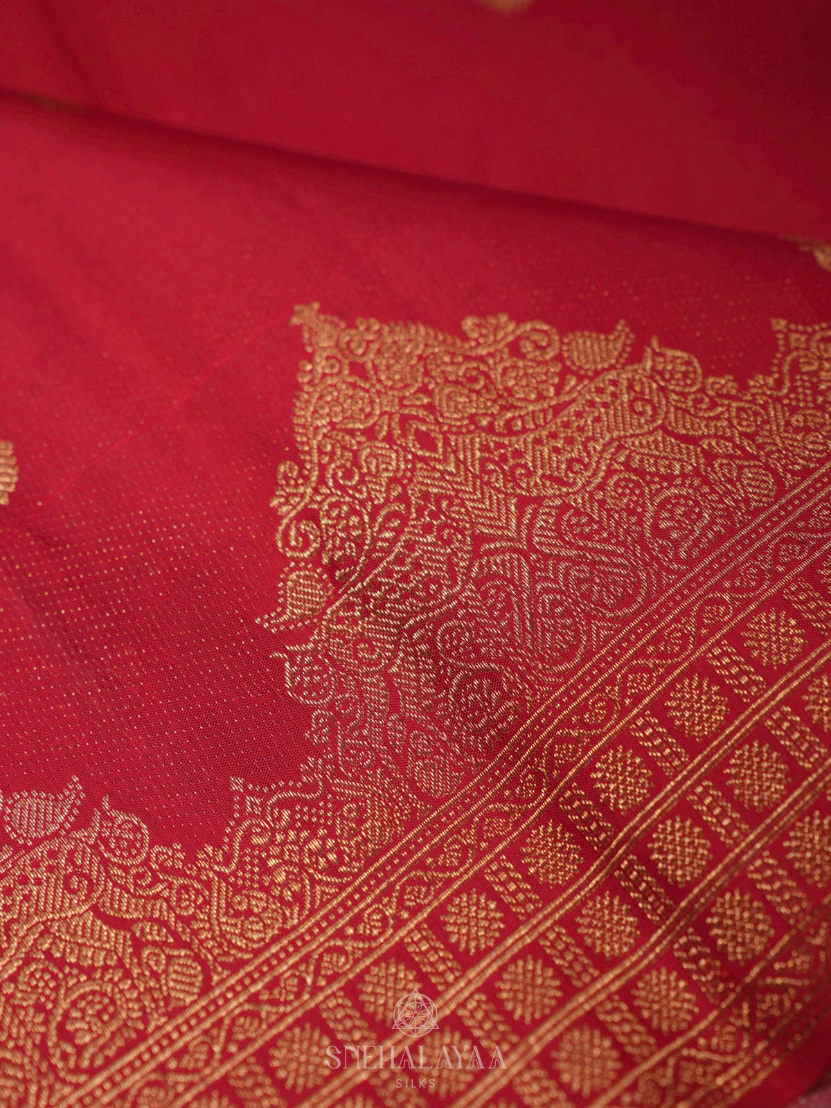 Terracotta Orange Kanjivaram Silk Saree