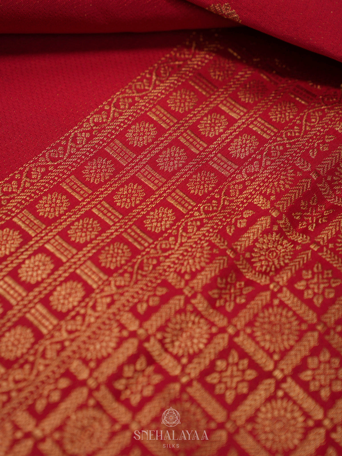 Terracotta Orange Kanjivaram Silk Saree