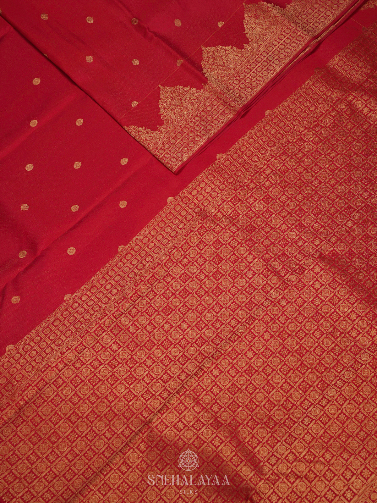 Terracotta Orange Kanjivaram Silk Saree